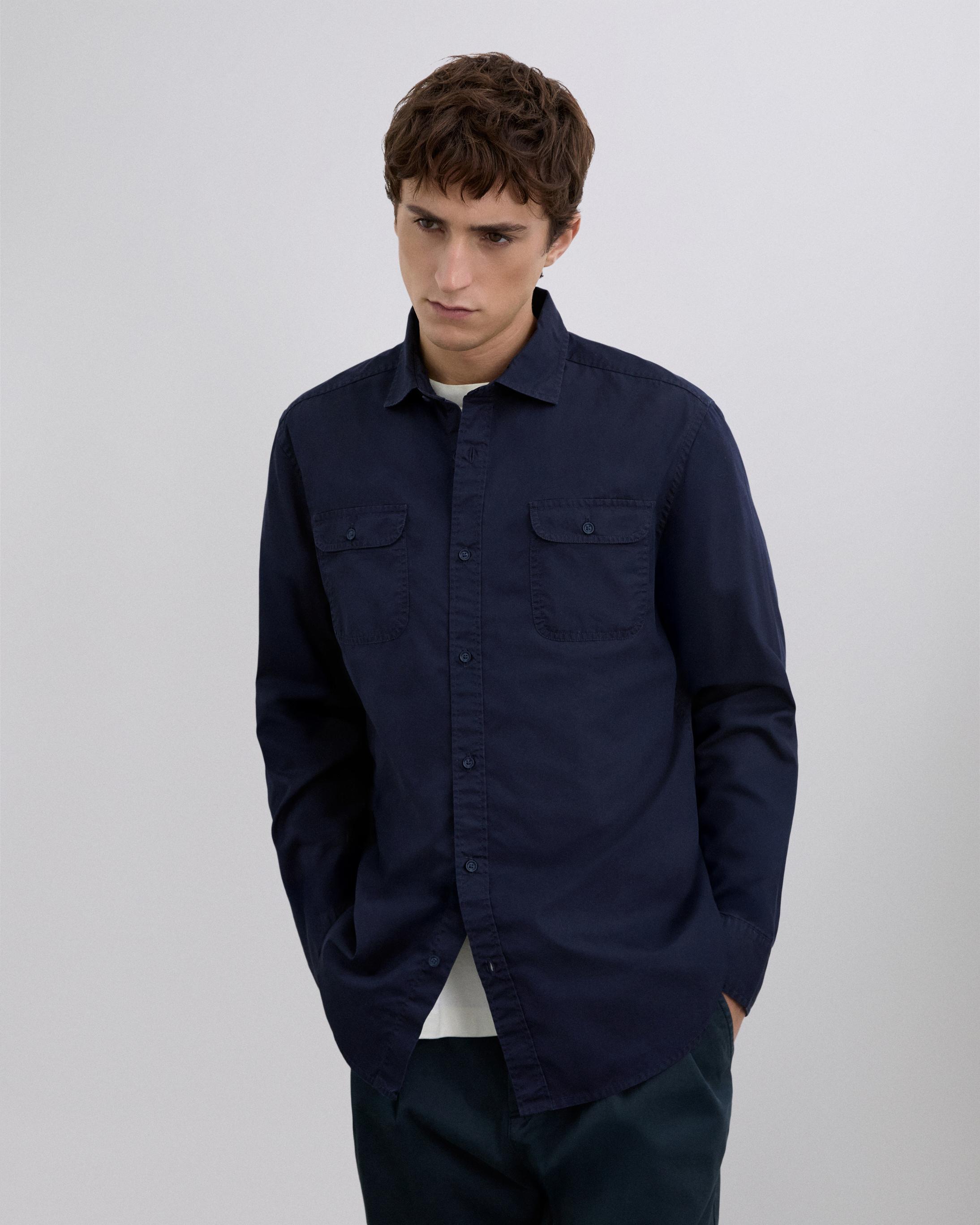 Imagem 0 de Camisa de Algodão com Bolsos com Aba