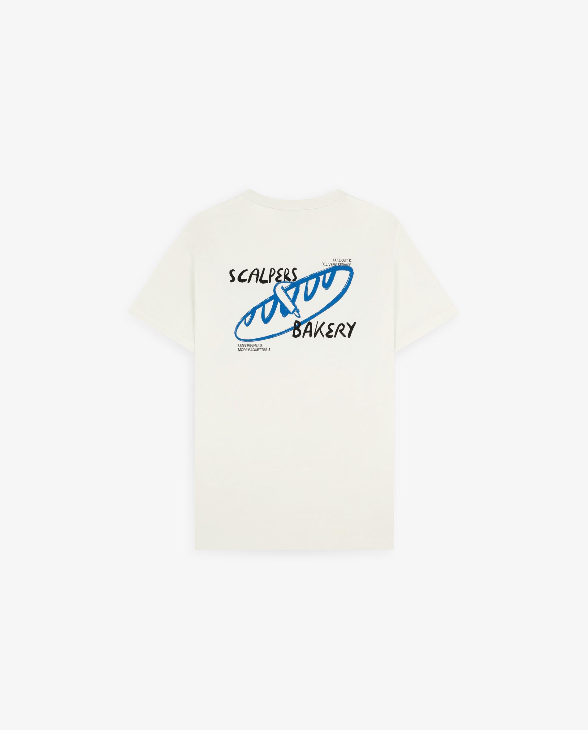 T-shirt de Manga Curta com Print no Peito e Costas e Corte Regular Fit Creme-5