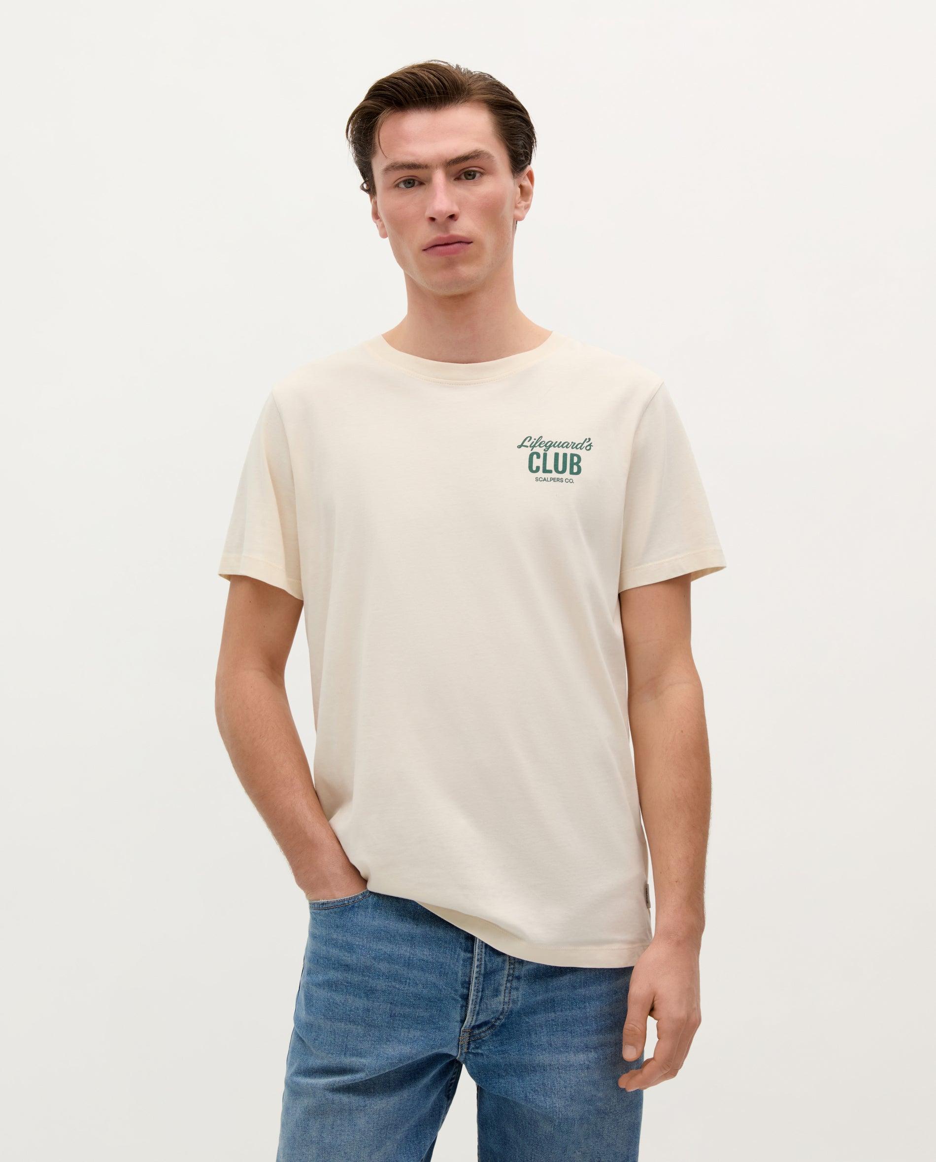 T-shirt de Algodão de Manga Curta Branco-1