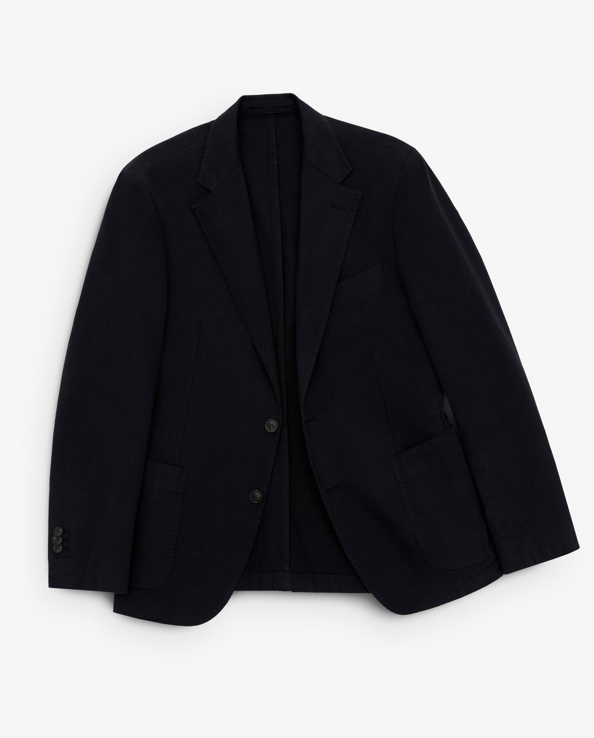 Blazer de Algodão Regular Fit Azul-marinho-5