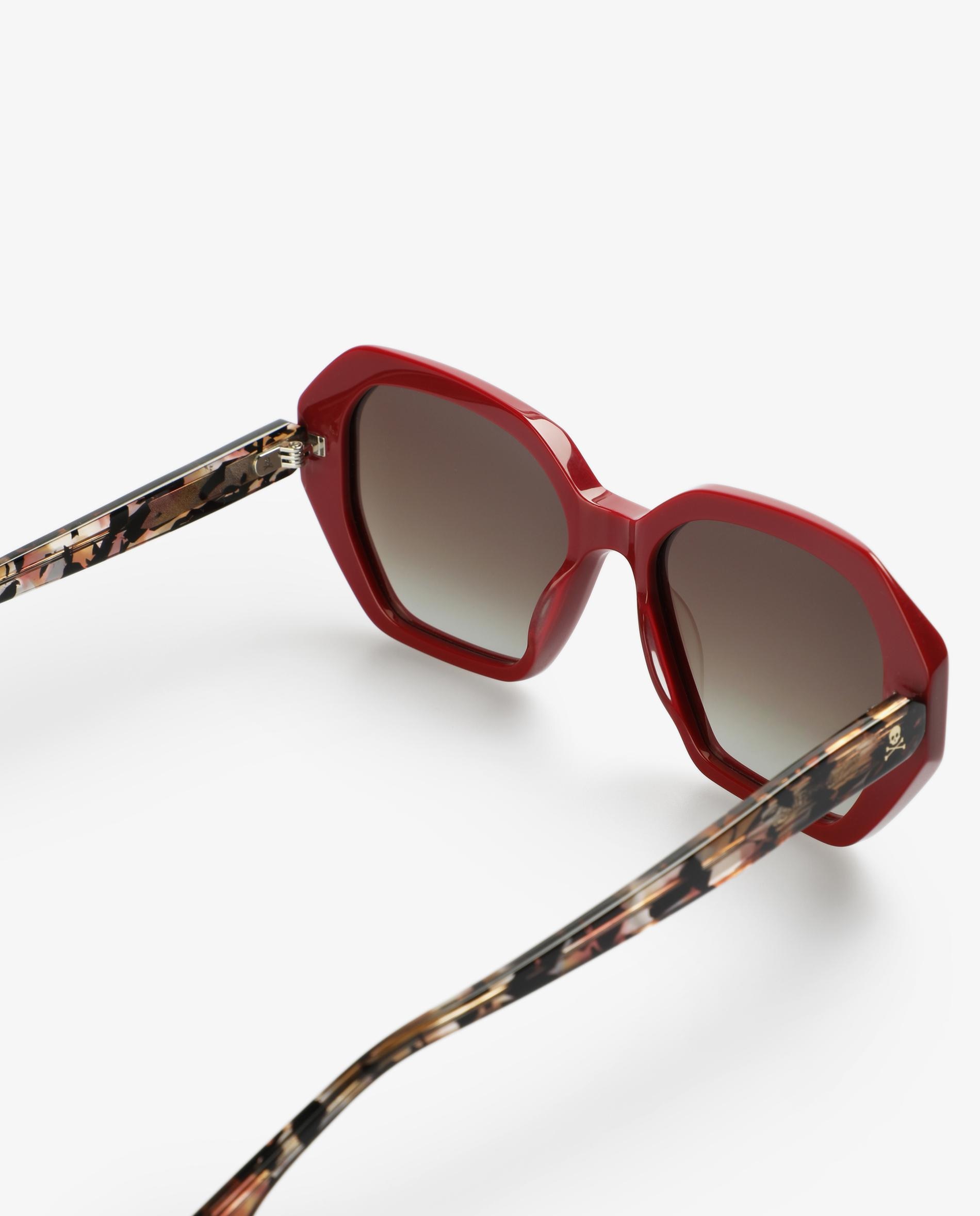 Óculos de Sol de Acetato em Vermelho Bordeaux-3