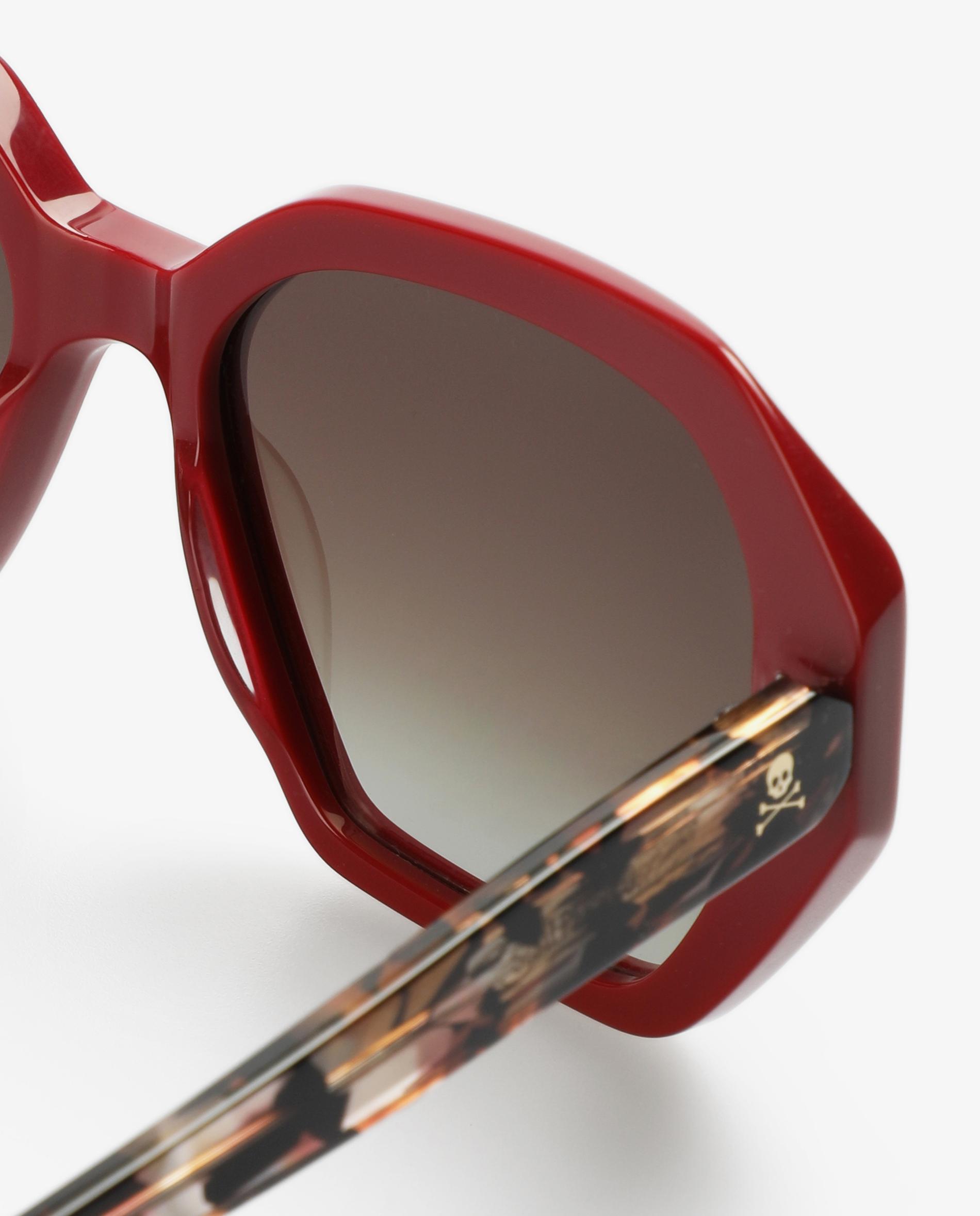 Óculos de Sol de Acetato em Vermelho Bordeaux-4