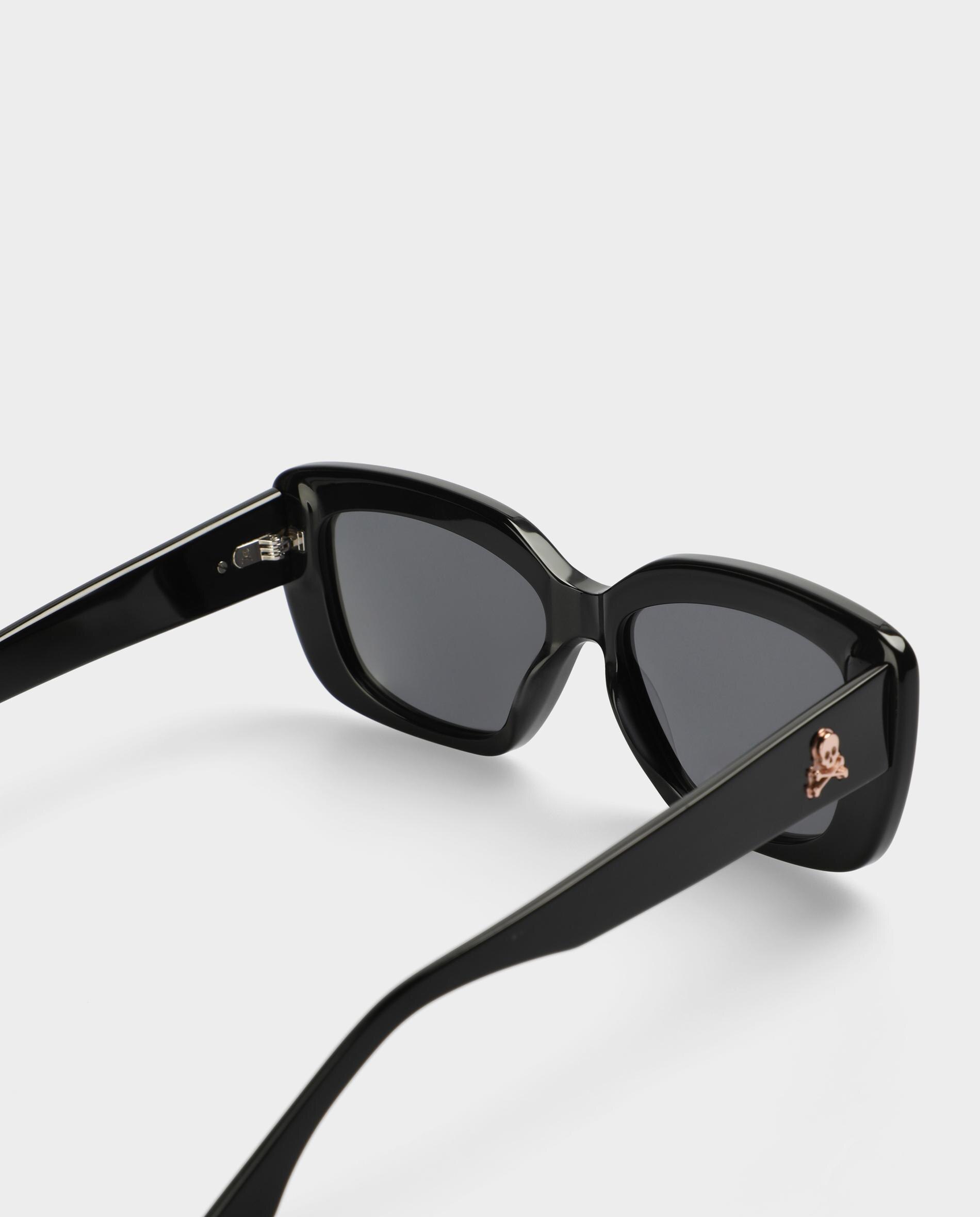 Óculos de Sol de Acetato com Lentes Escuras Preto-3