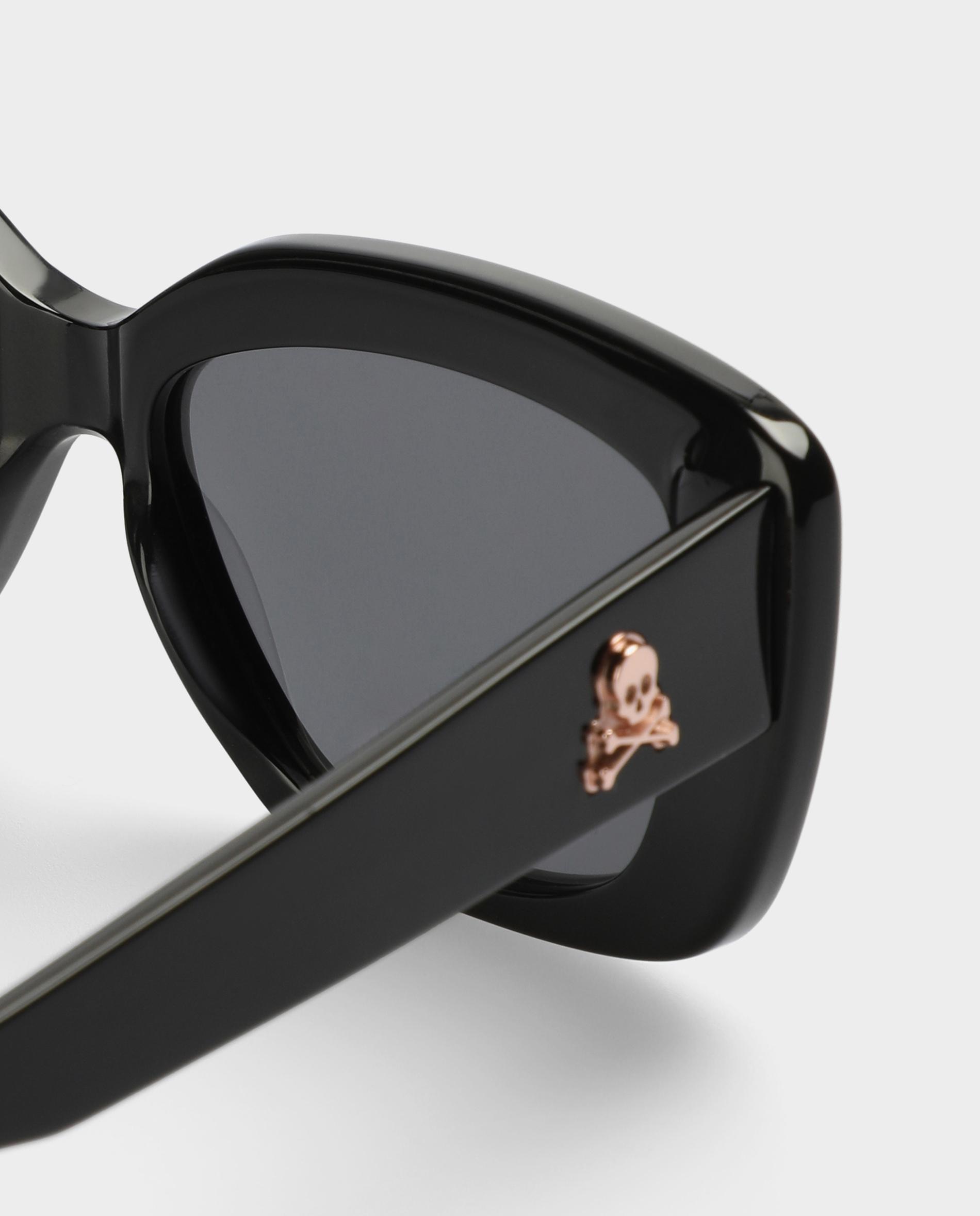 Óculos de Sol de Acetato com Lentes Escuras Preto-4