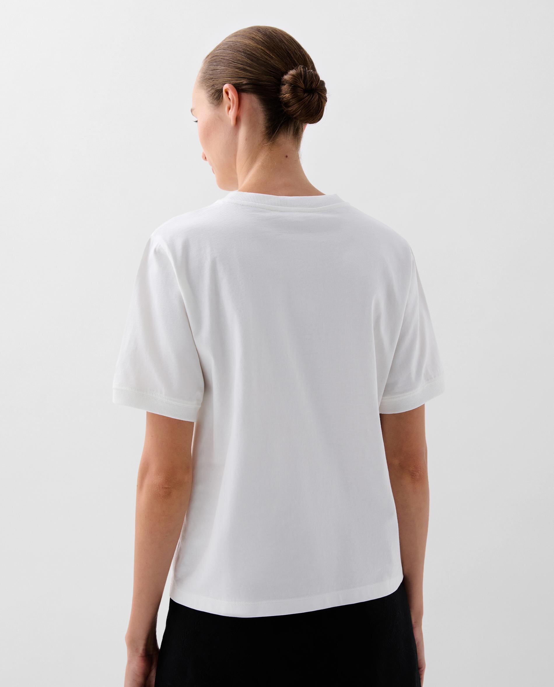 T-shirt Regular Fit de Algodão Branco-2