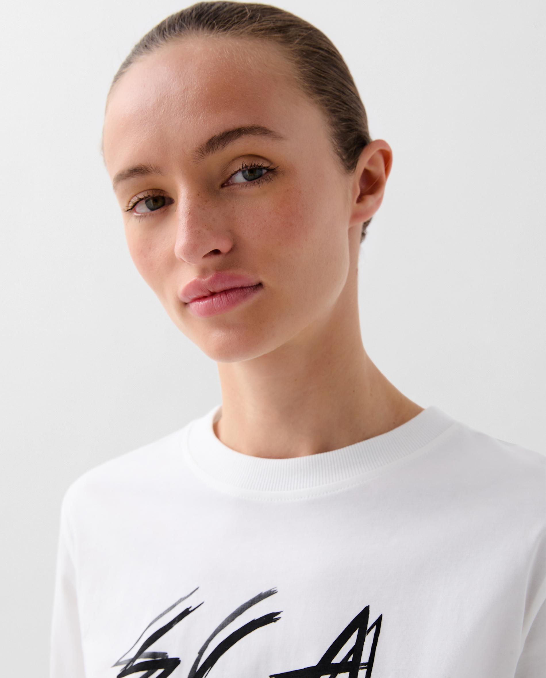 T-shirt Regular Fit de Algodão Branco-3