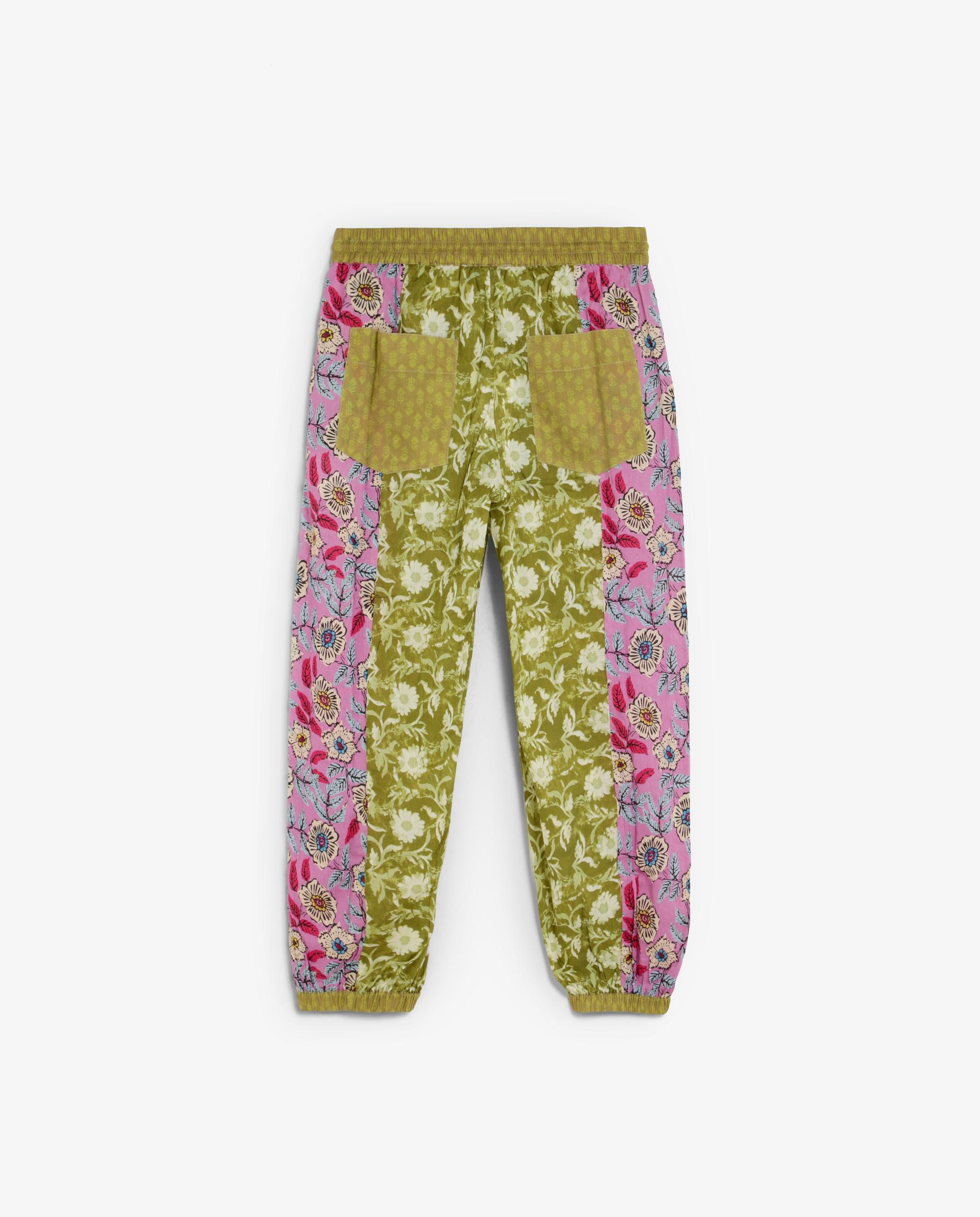 Calças Jogger com Estampado Patchwork e Cordão de Ajuste Multicolor-5
