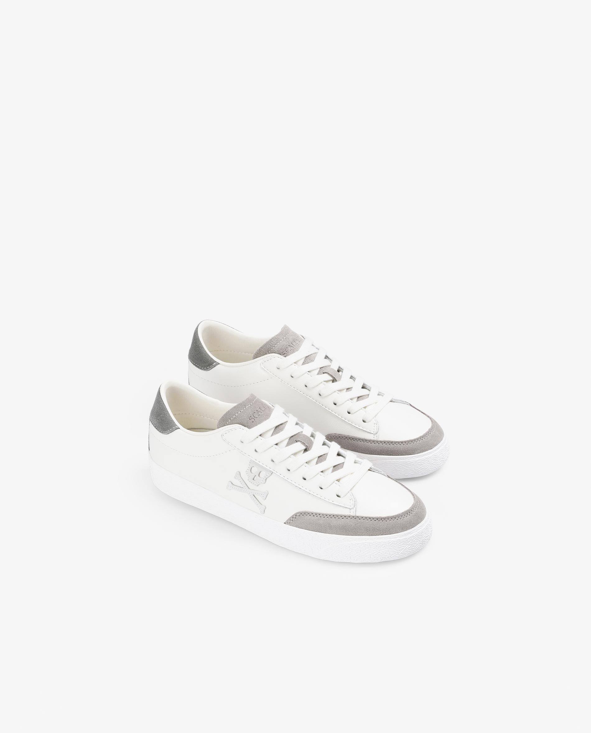 Sapatilhas Desportivas com Atacadores e Tons em Contraste Cinzento / Branco-2
