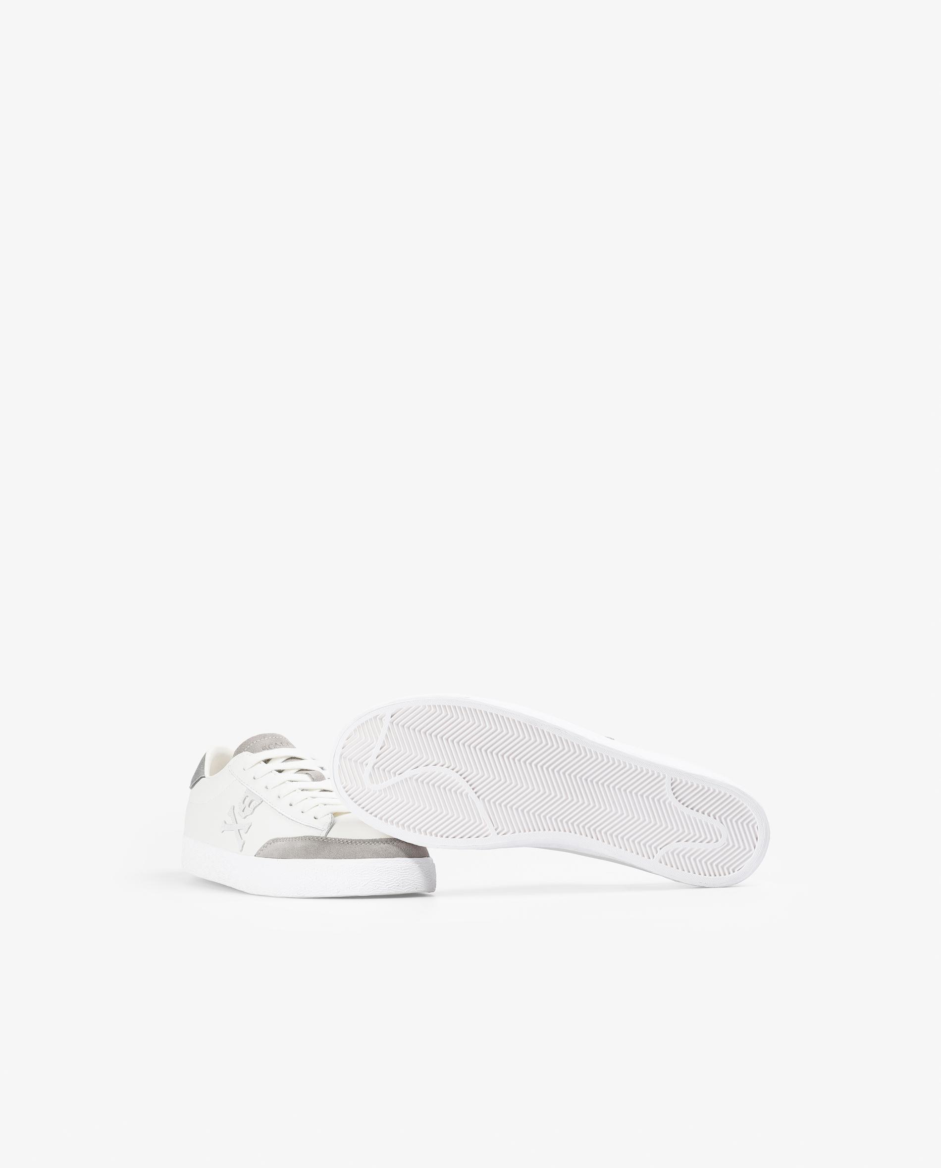 Sapatilhas Desportivas com Atacadores e Tons em Contraste Cinzento / Branco-4
