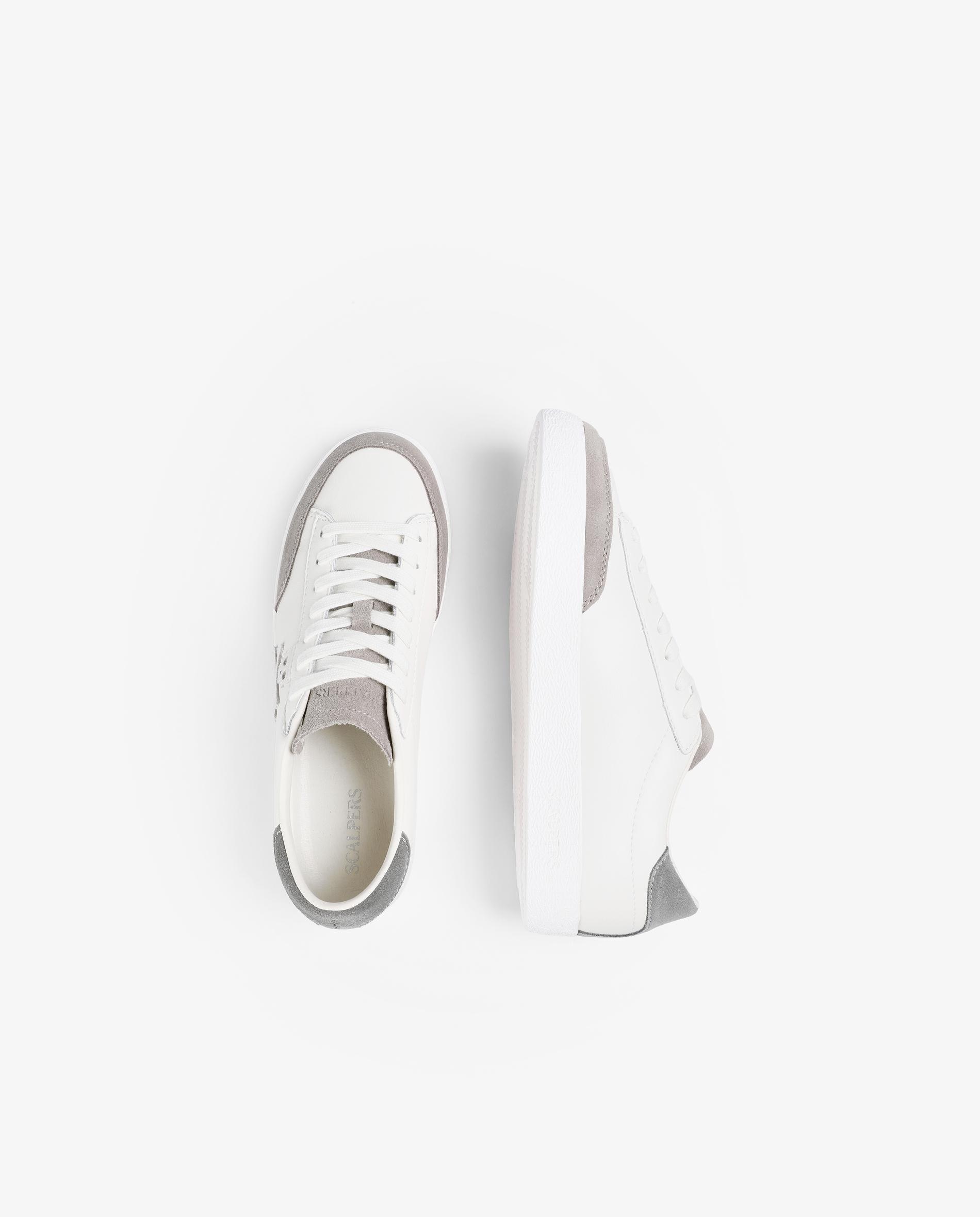 Sapatilhas Desportivas com Atacadores e Tons em Contraste Cinzento / Branco-8