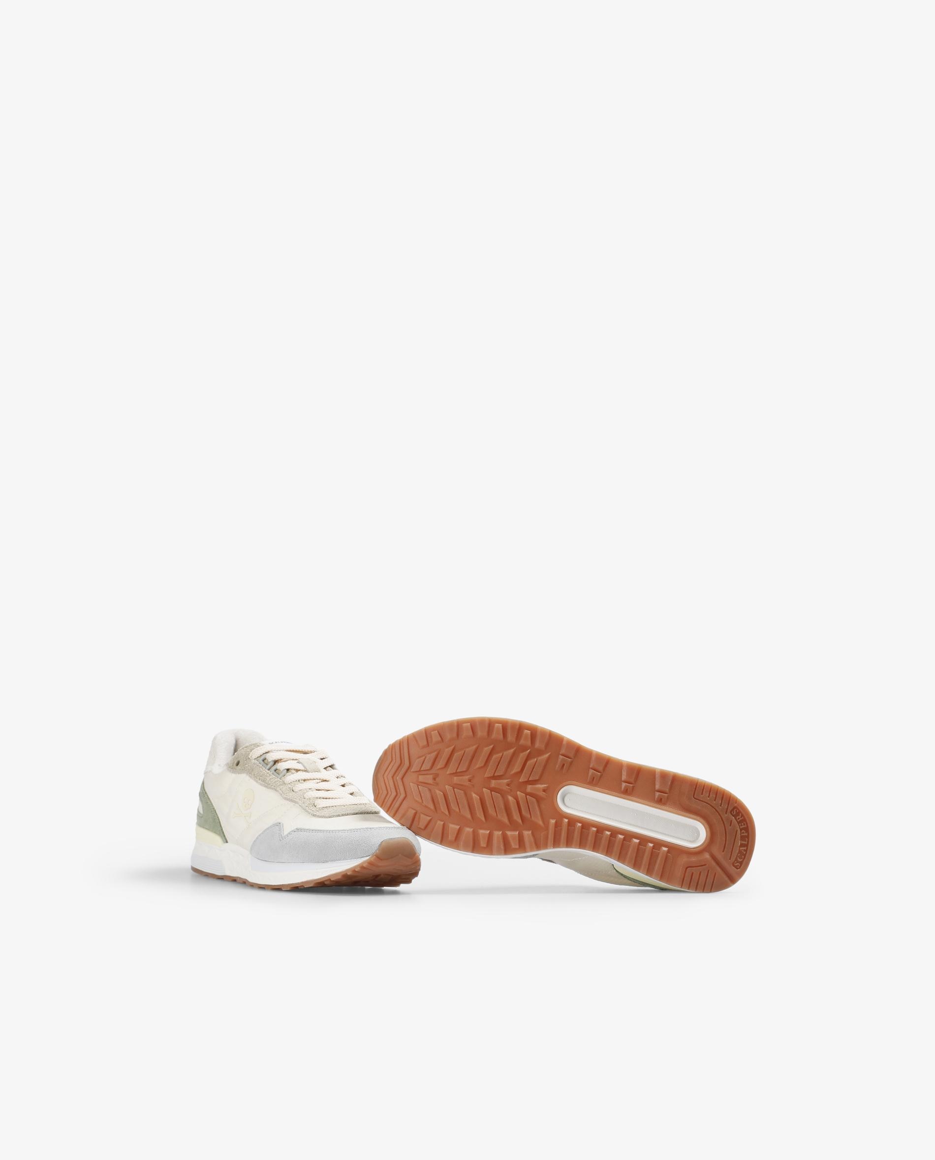 Sapatilhas Desportivas com Reforços em Contraste Branco / Cinzento-4