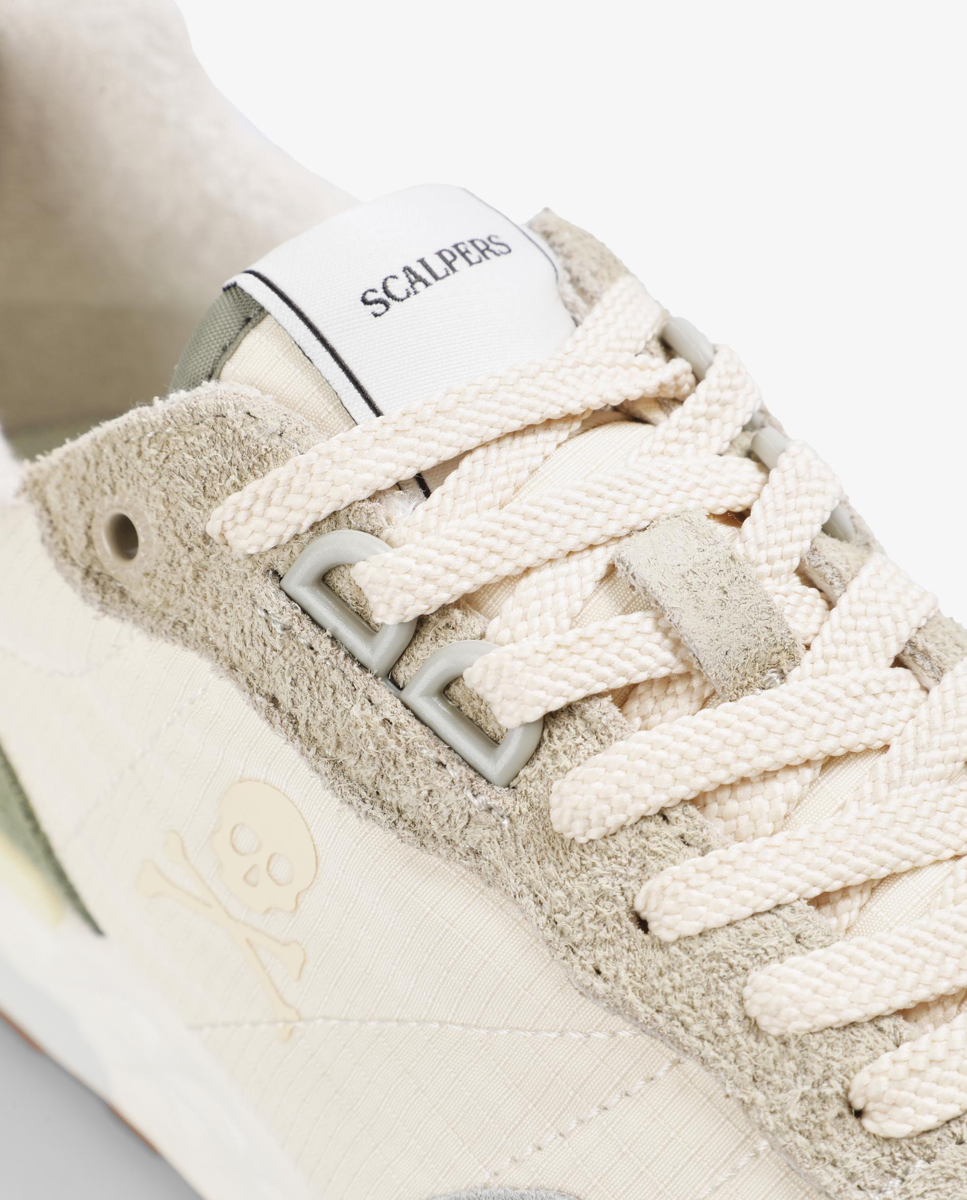 Sapatilhas Desportivas com Reforços em Contraste Branco / Cinzento-6
