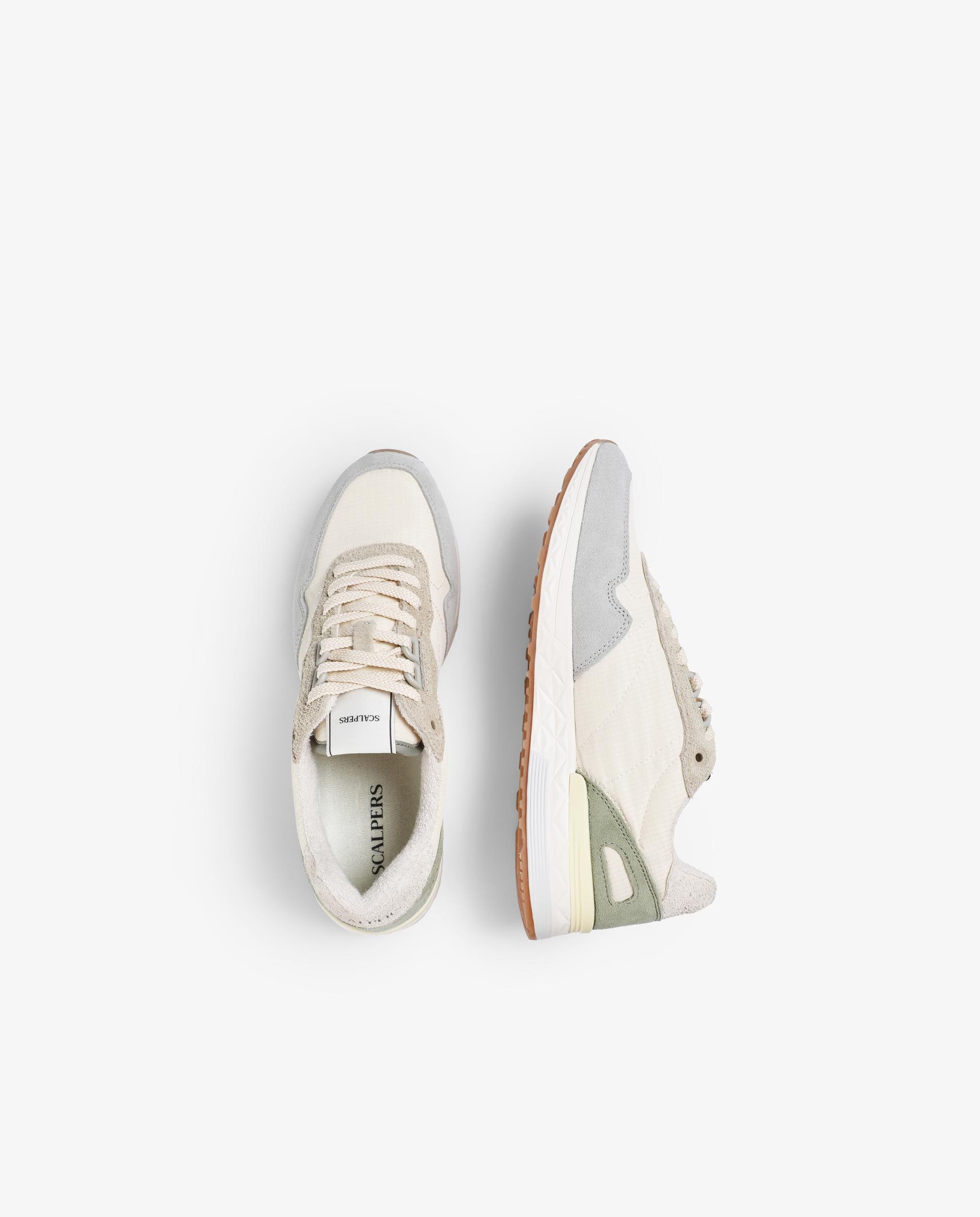Sapatilhas Desportivas com Reforços em Contraste Branco / Cinzento-8
