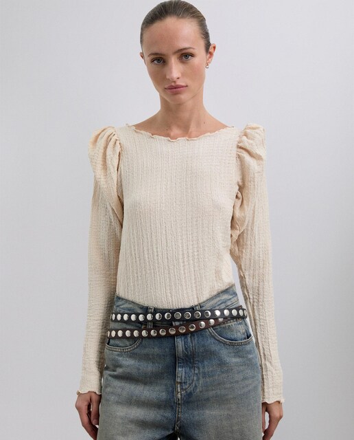 Imagem 0 de T-shirt de Manga Comprida com Folhos