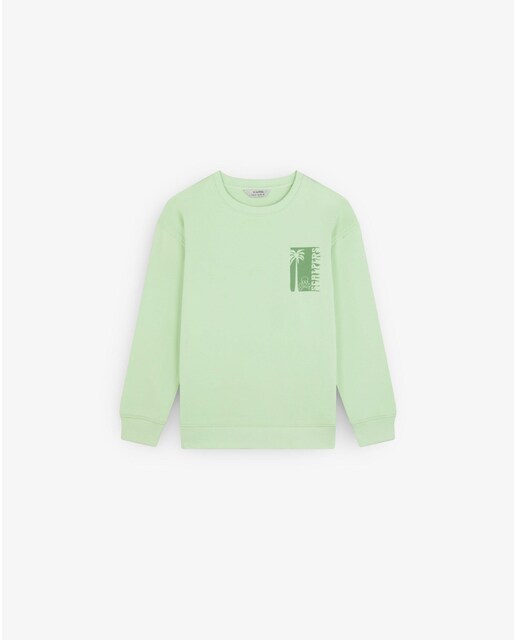 Imagem 0 de Sweatshirt Infantil com Gola Redonda e Print Posterior