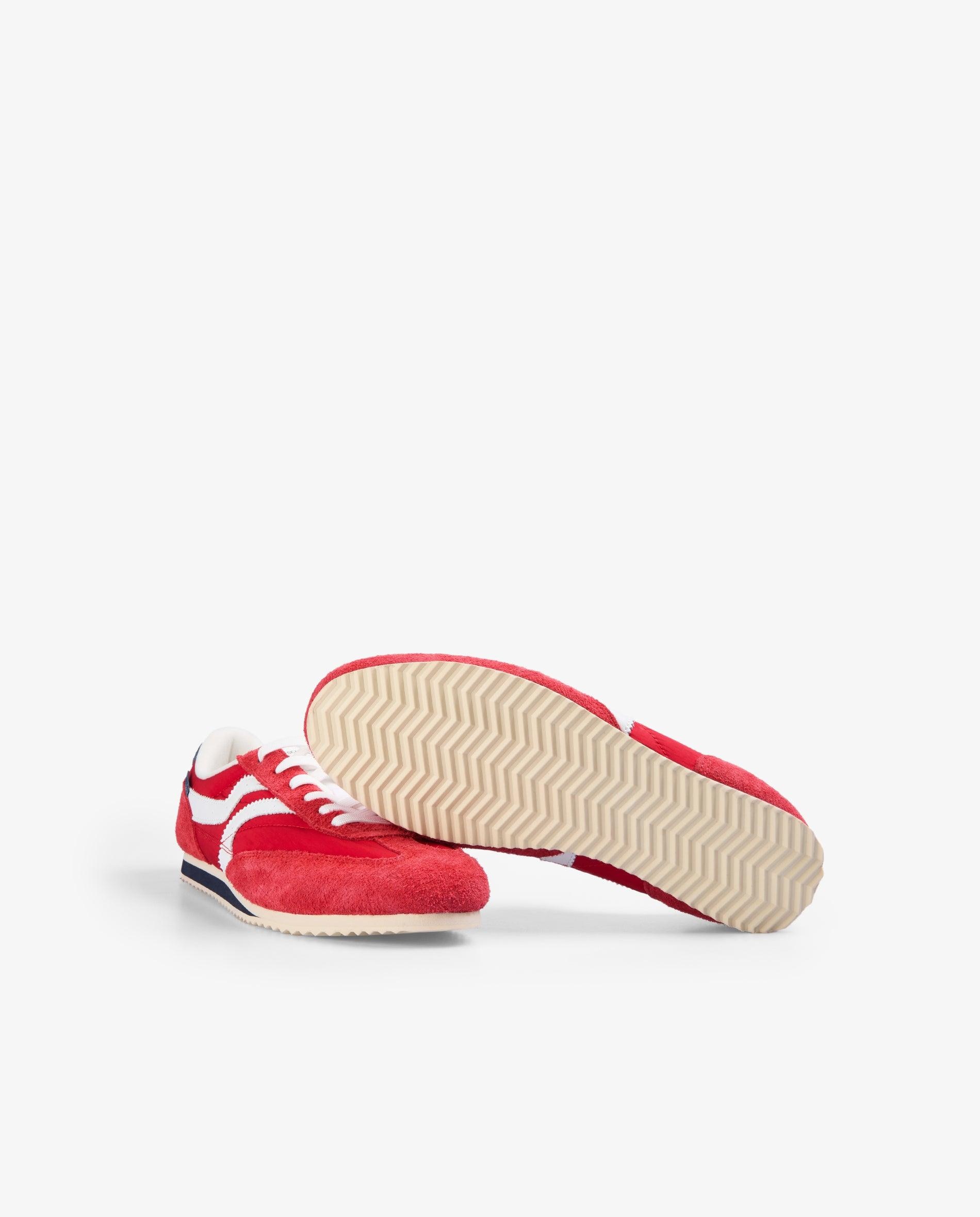 Sapatilhas Retro com Atacadores e Sola Fina Vermelho-4