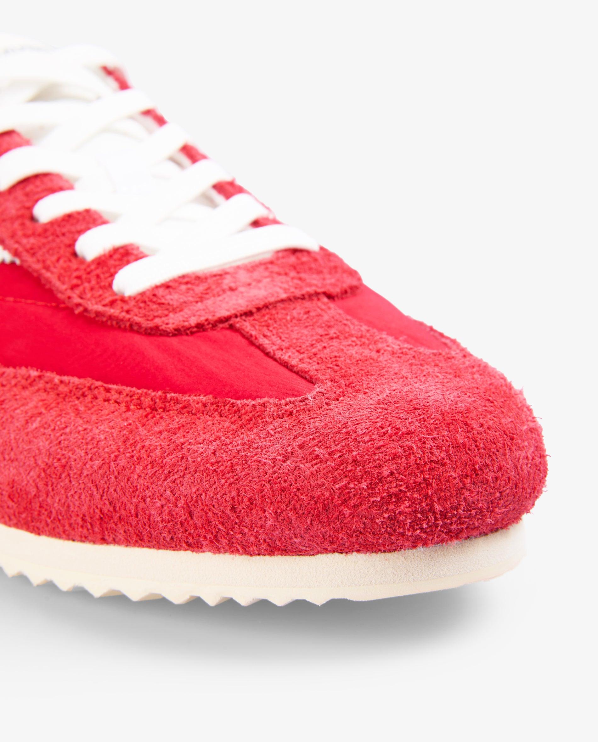 Sapatilhas Retro com Atacadores e Sola Fina Vermelho-5