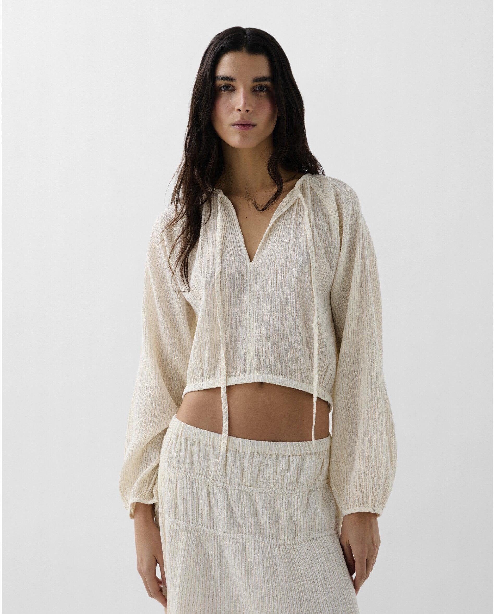 Imagem 0 de Blusa Curta com Punhos Elásticos