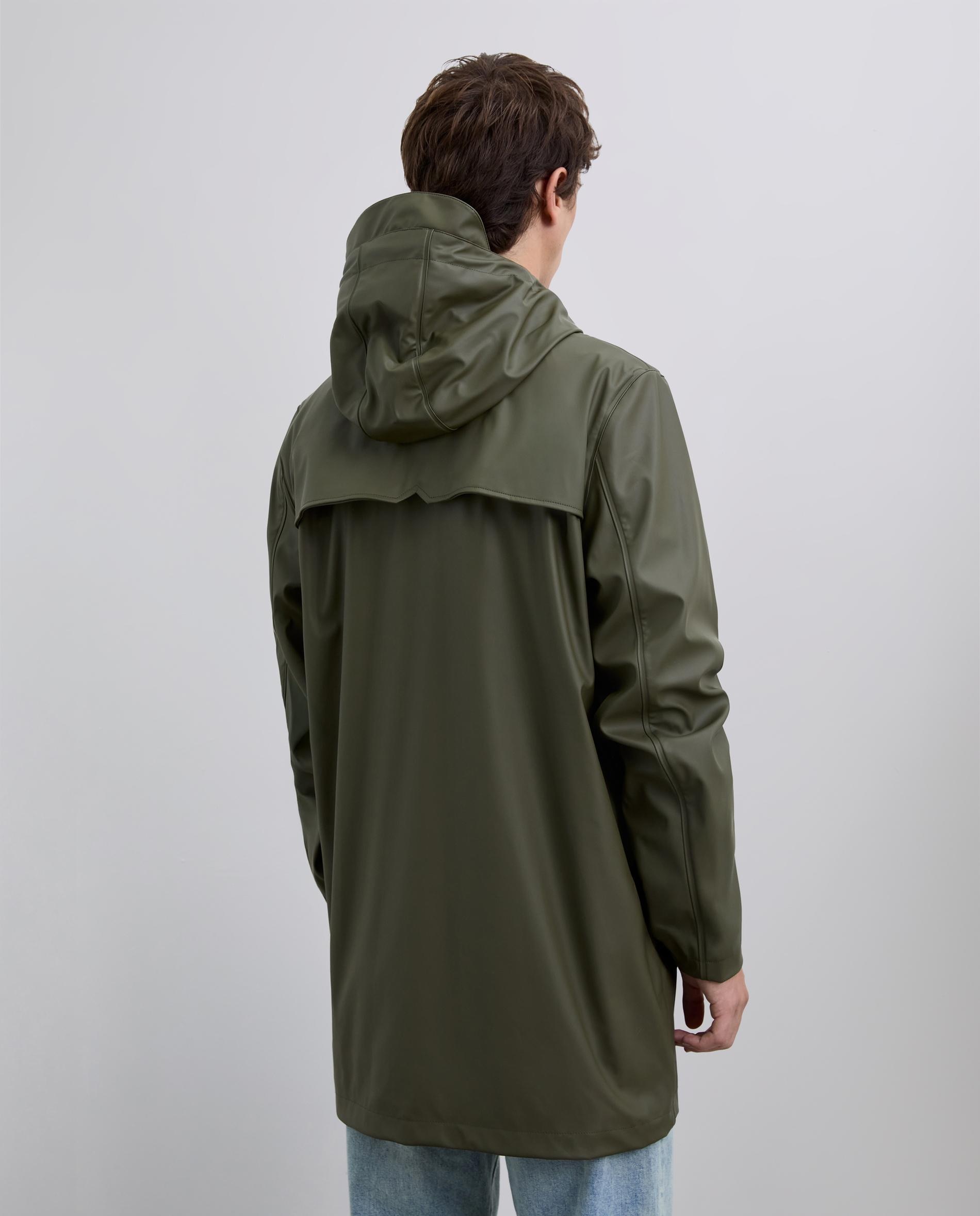 Chuva Waterproof com Capuz Ajustável Verde-militar-2