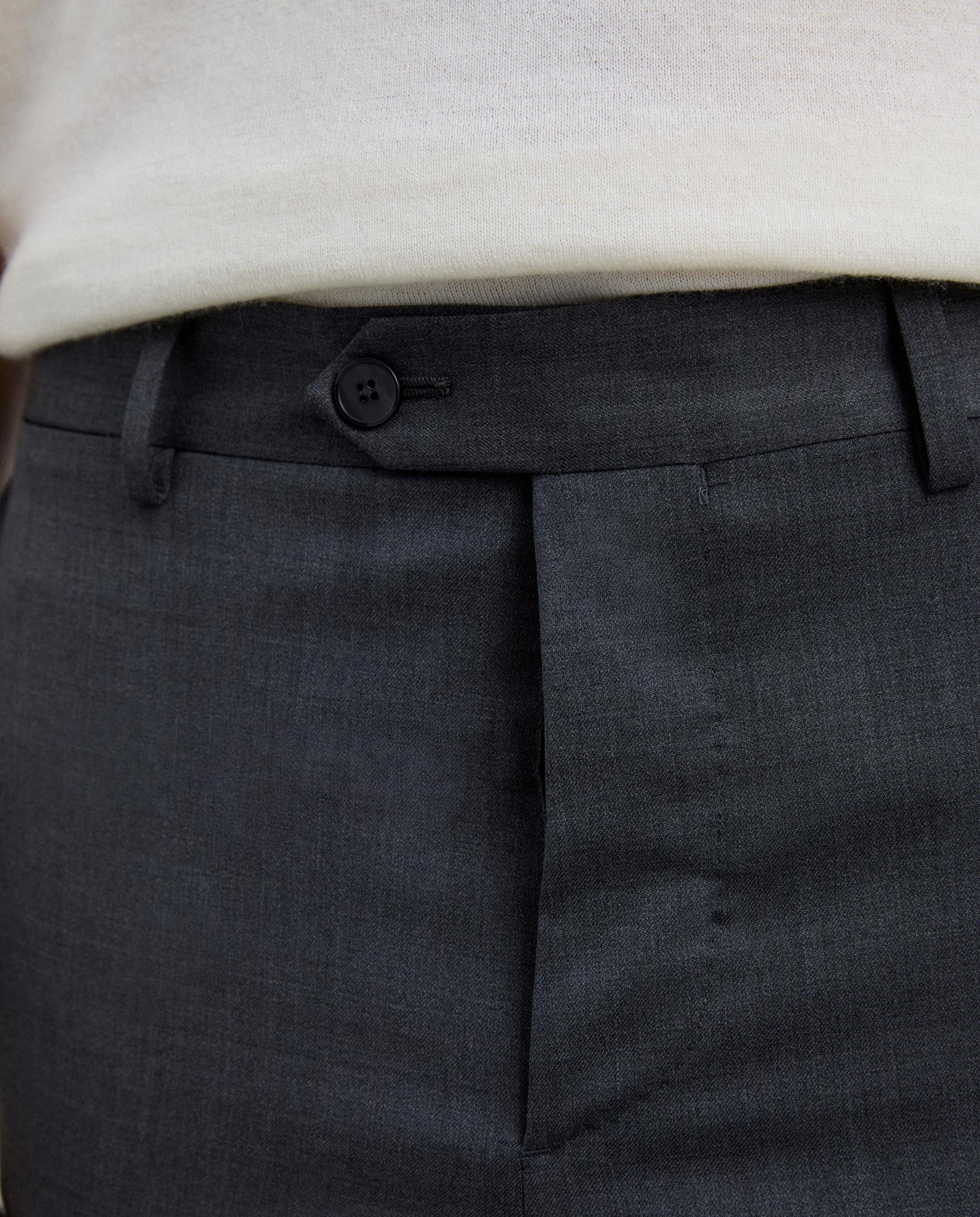 Calças Formais Regular Fit com Pinças Cinzento-escuro-4