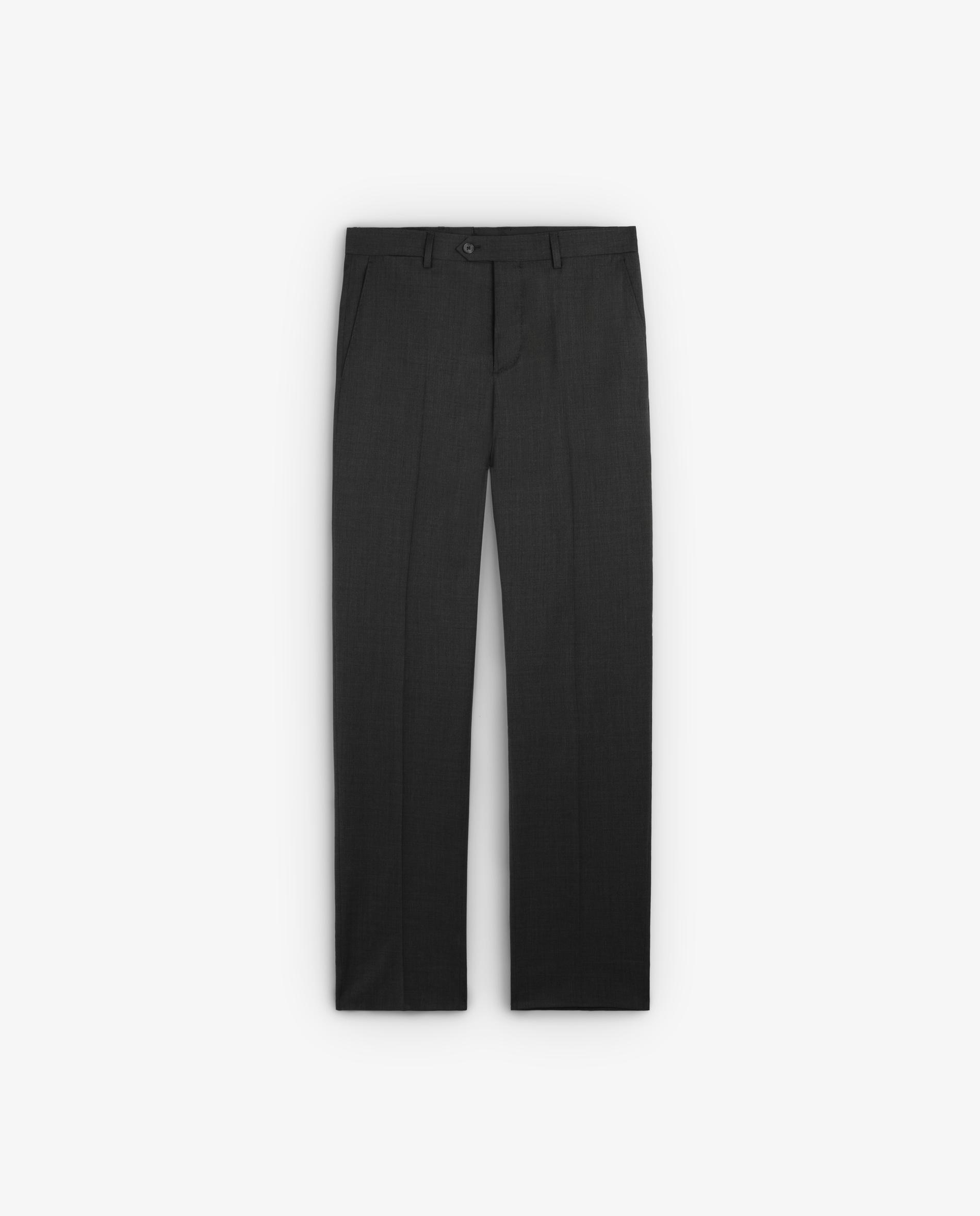 Calças Formais Regular Fit com Pinças Cinzento-escuro-5