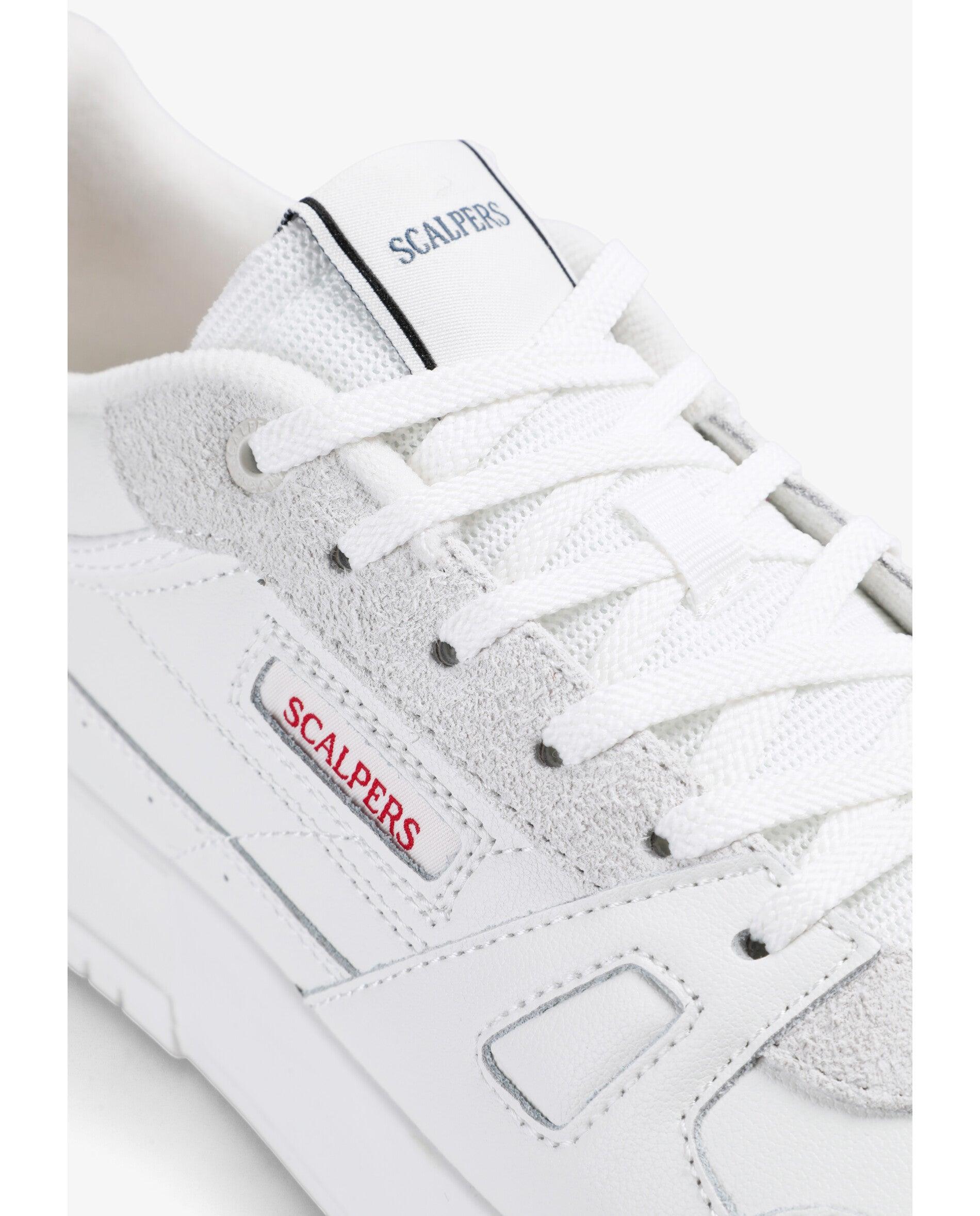 Sapatilhas Retro com Atacadores e Sola Branco / Vermelho-6