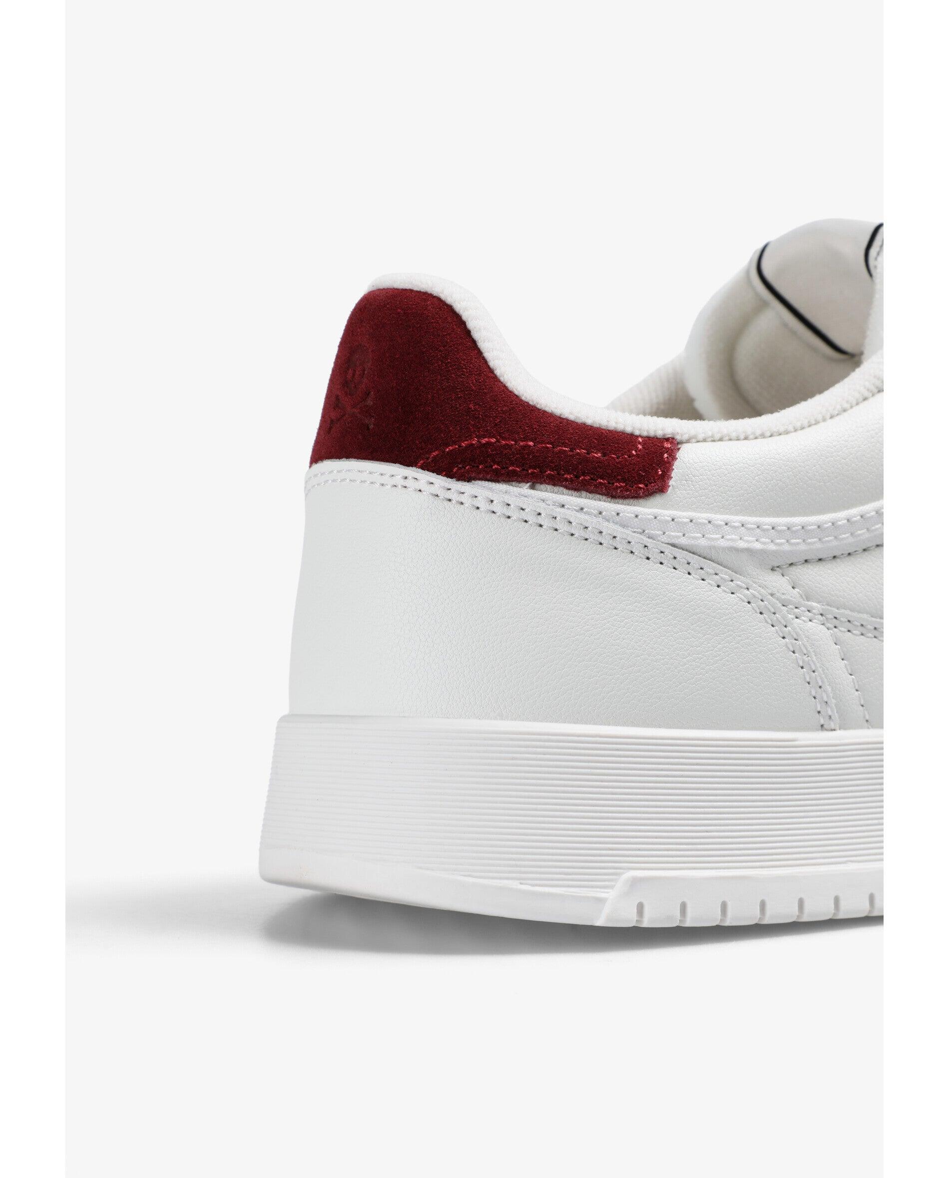 Sapatilhas Retro com Atacadores e Sola Branco / Vermelho-7