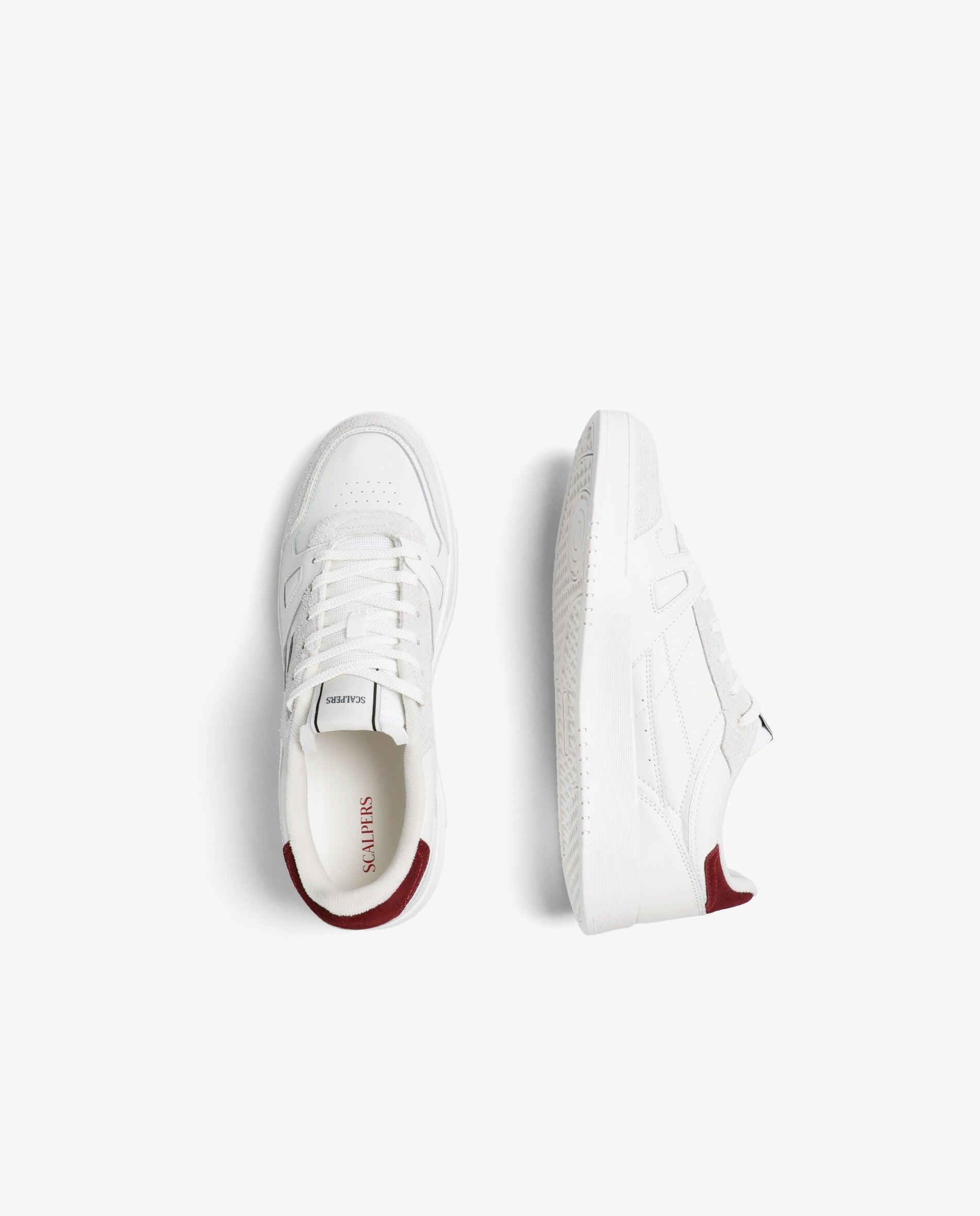 Sapatilhas Retro com Atacadores e Sola Branco / Vermelho-8