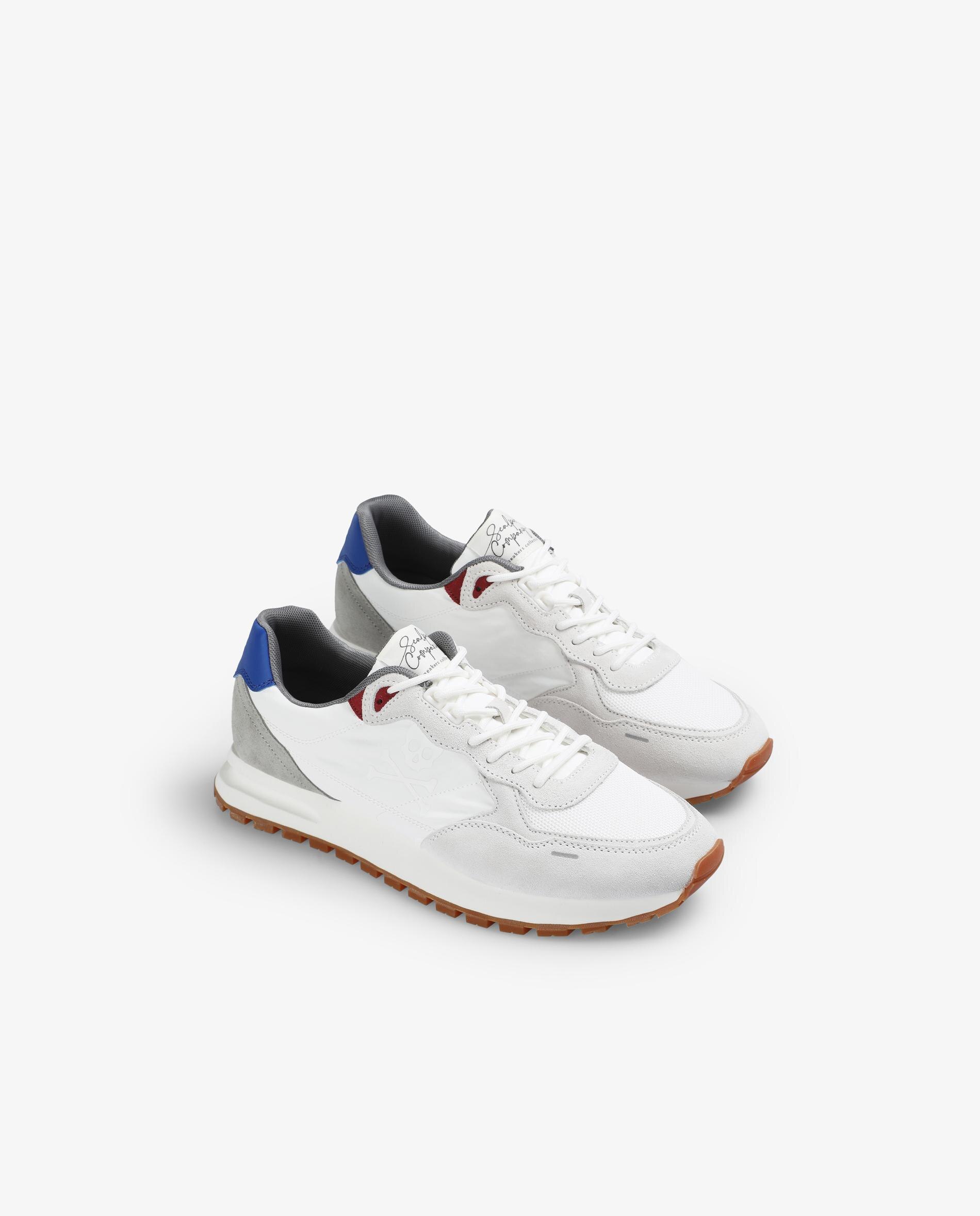 Sapatilhas Desportivas de Estilo Running com Contrastes Branco / Azul-2
