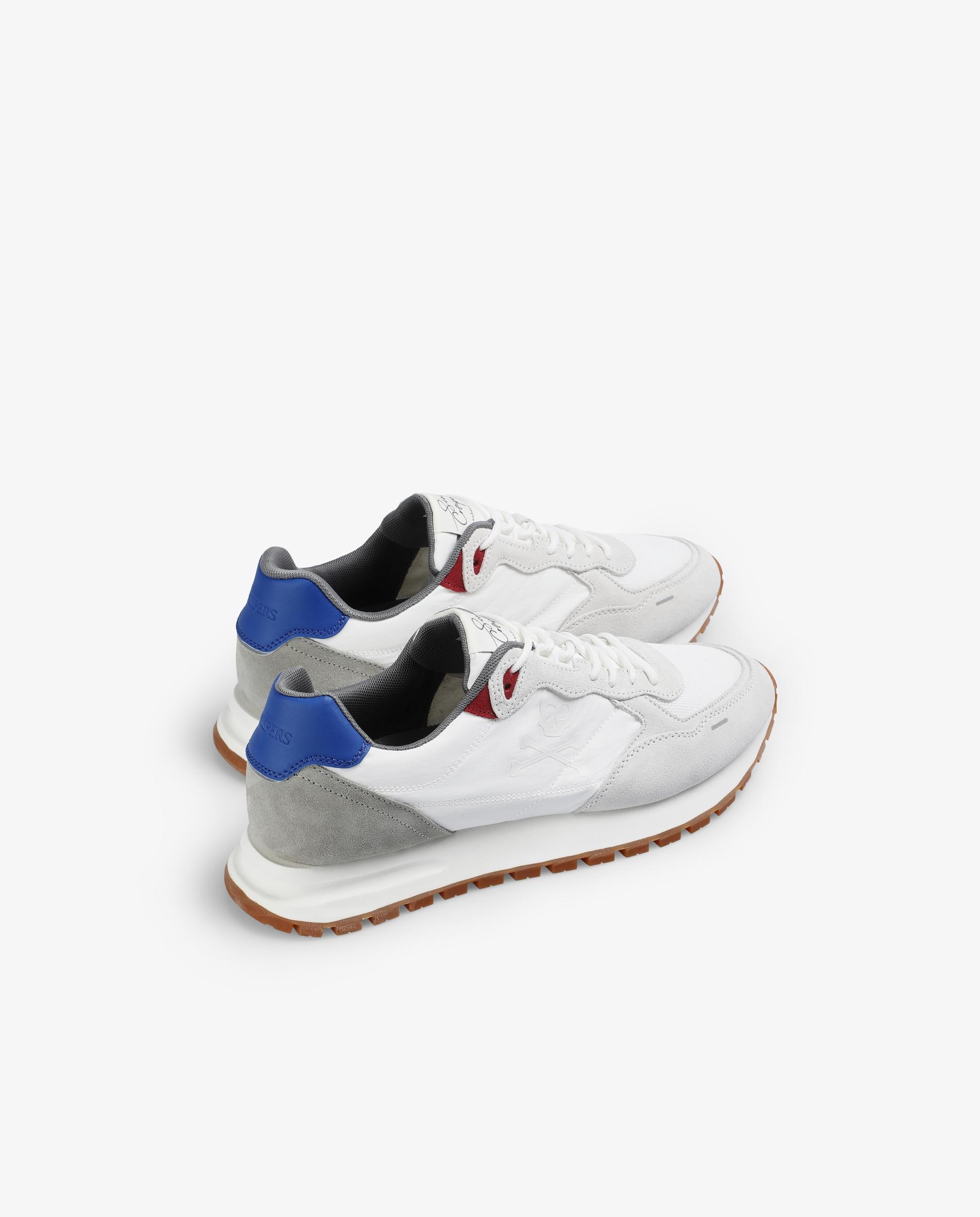 Sapatilhas Desportivas de Estilo Running com Contrastes Branco / Azul-3