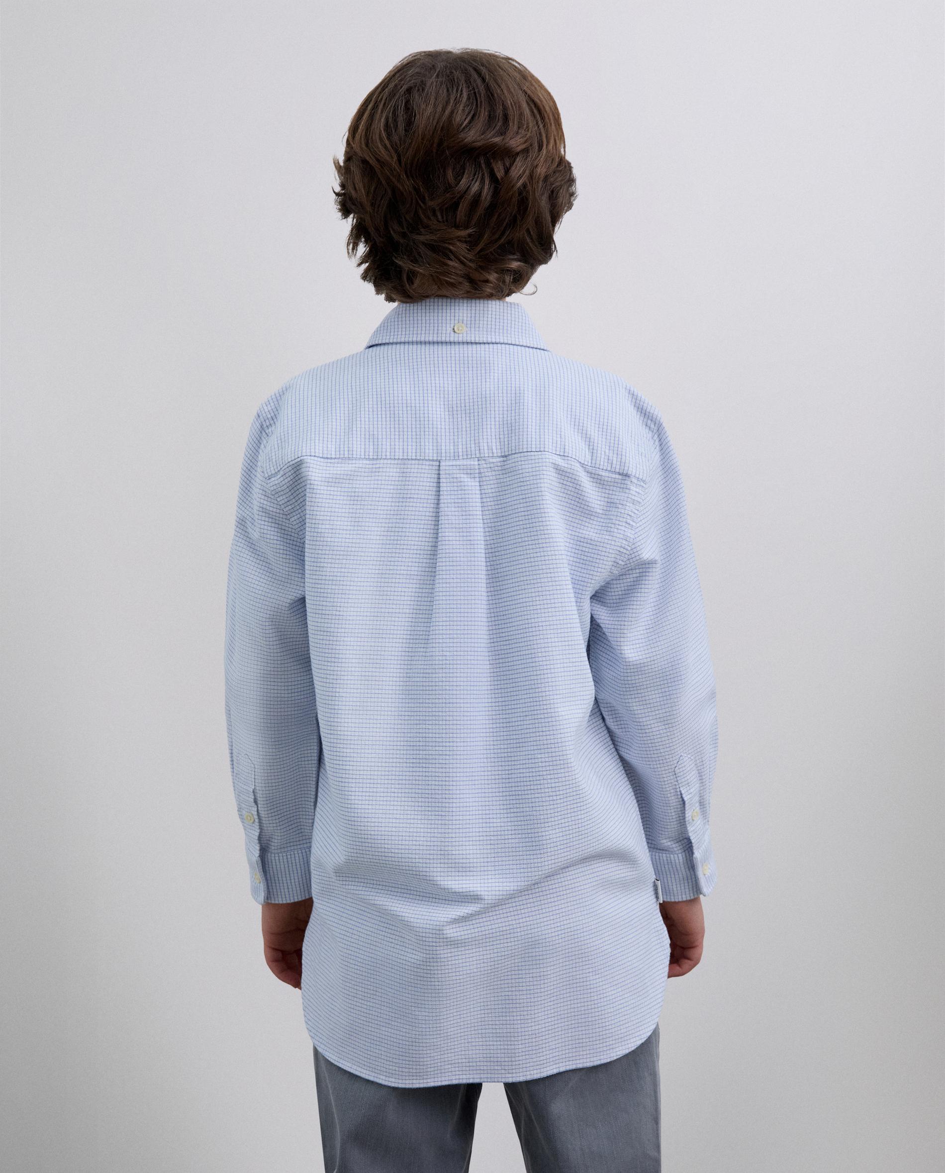 Camisa aos Quadrados Regular Fit com Gola Abotoada Scalpers Azul-2