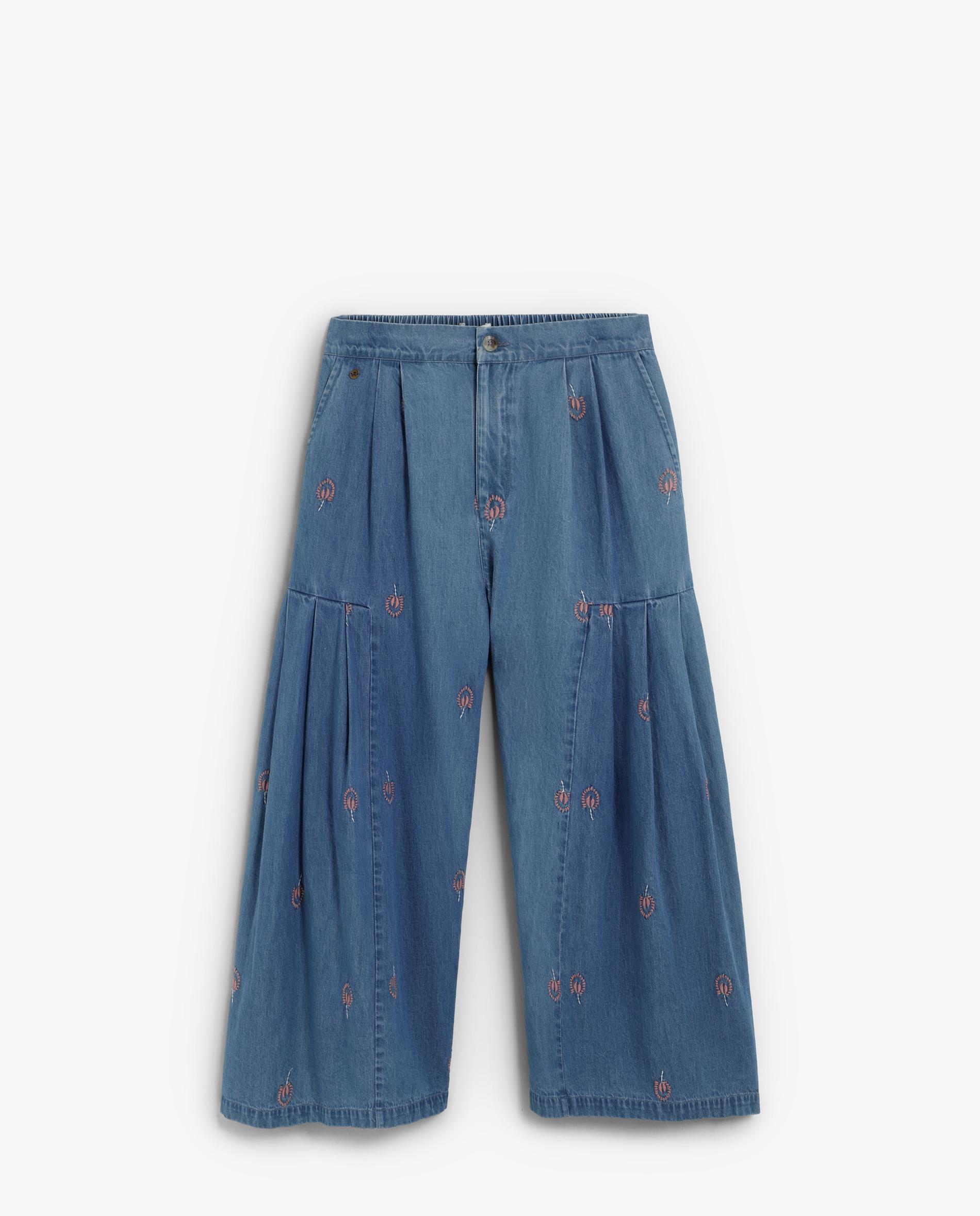 Calças Jeans Infantil com Cintura Elástica e Fecho de Botão Scalpers Azul-1