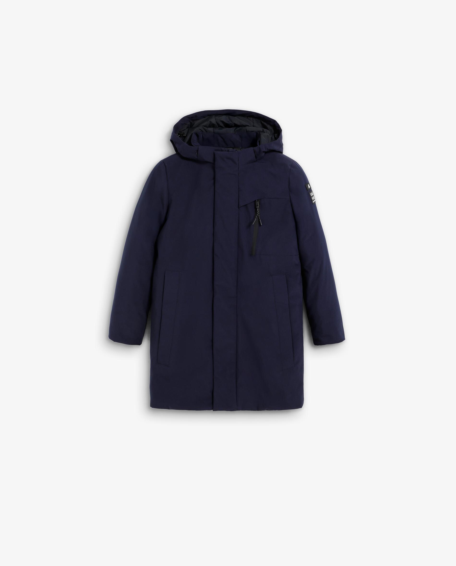 Parka Unissexo com Capuz Integrado e Bolsos Frontais Scalpers Azul-marinho-8