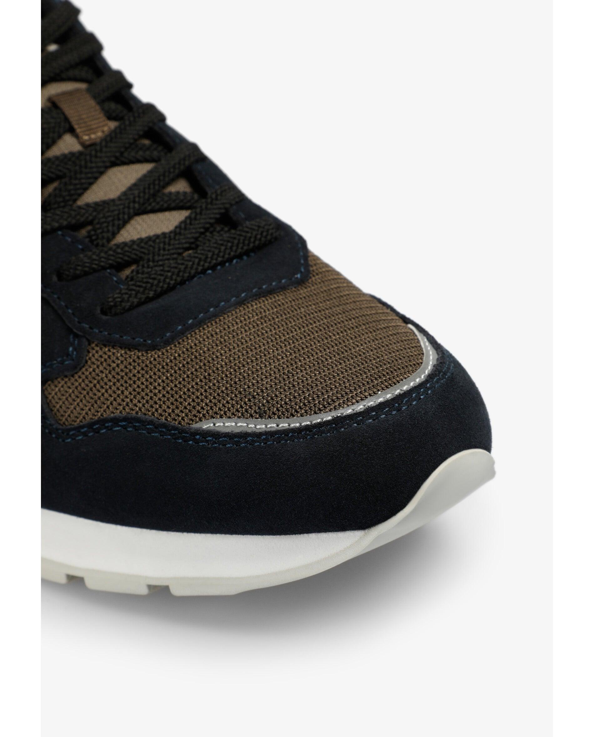 Sapatilhas Desportivas de Pele Baixas com Caveira Printeada Navy-4