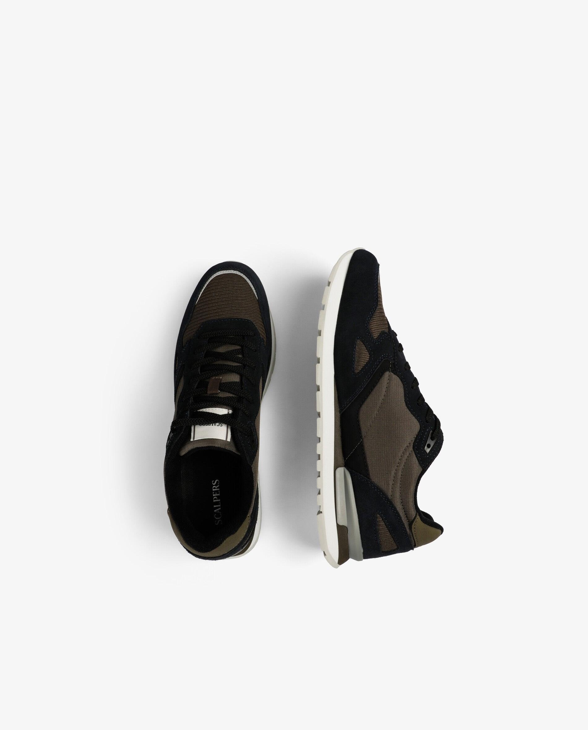 Sapatilhas Desportivas de Pele Baixas com Caveira Printeada Navy-7