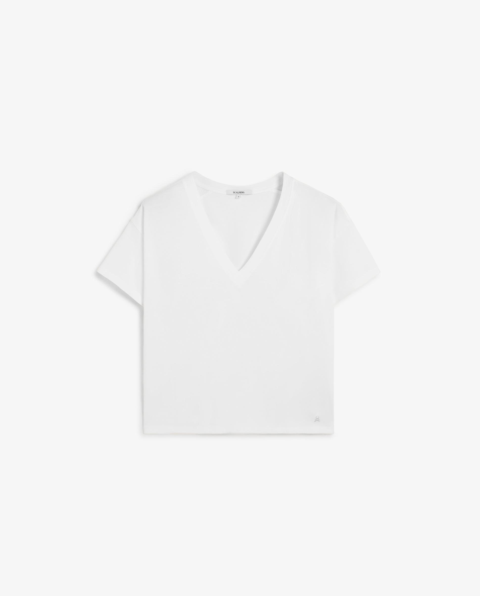 T-shirt de Algodão com Gola Redonda Cru-5