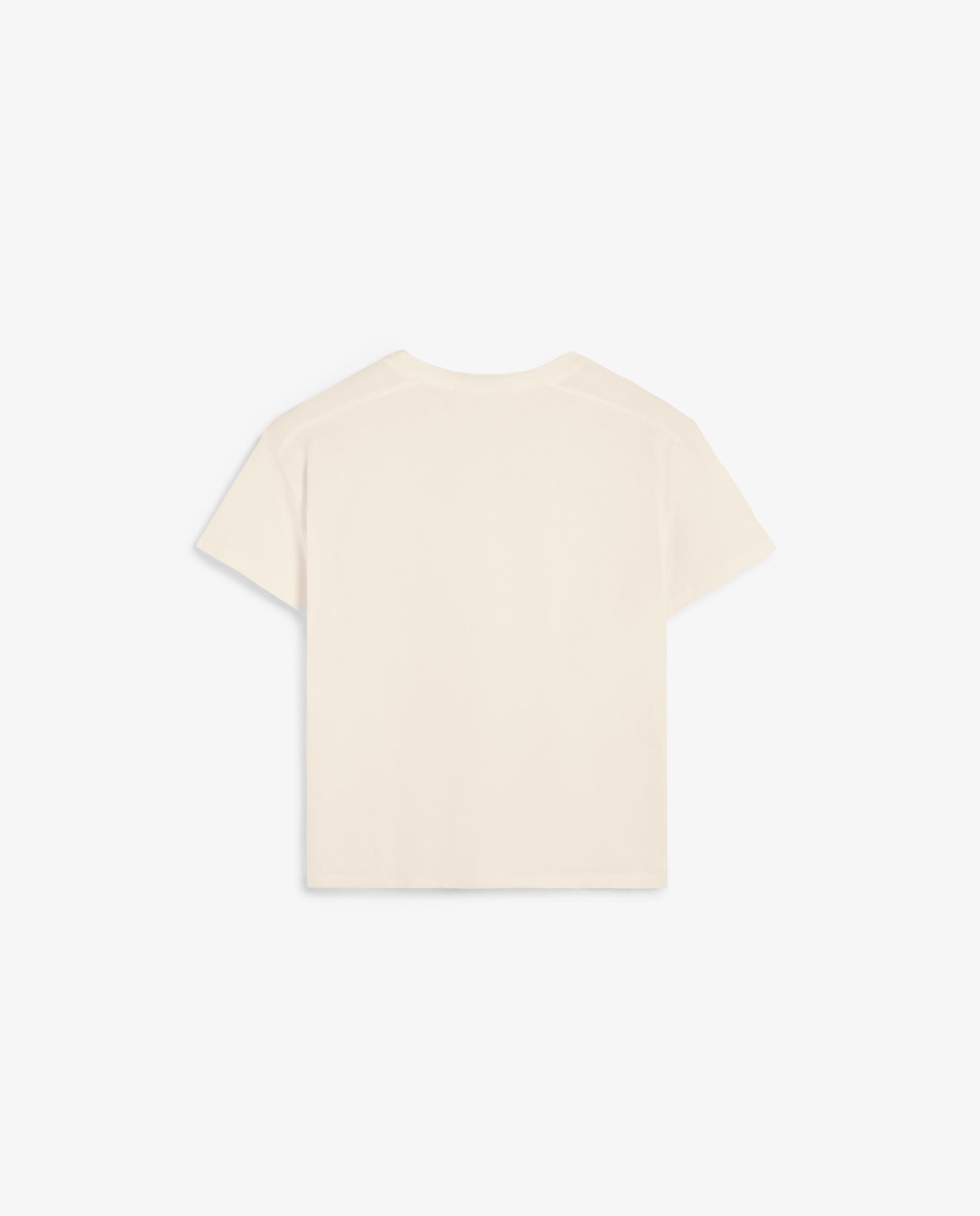 T-shirt de Algodão com Gola Redonda Cru-7