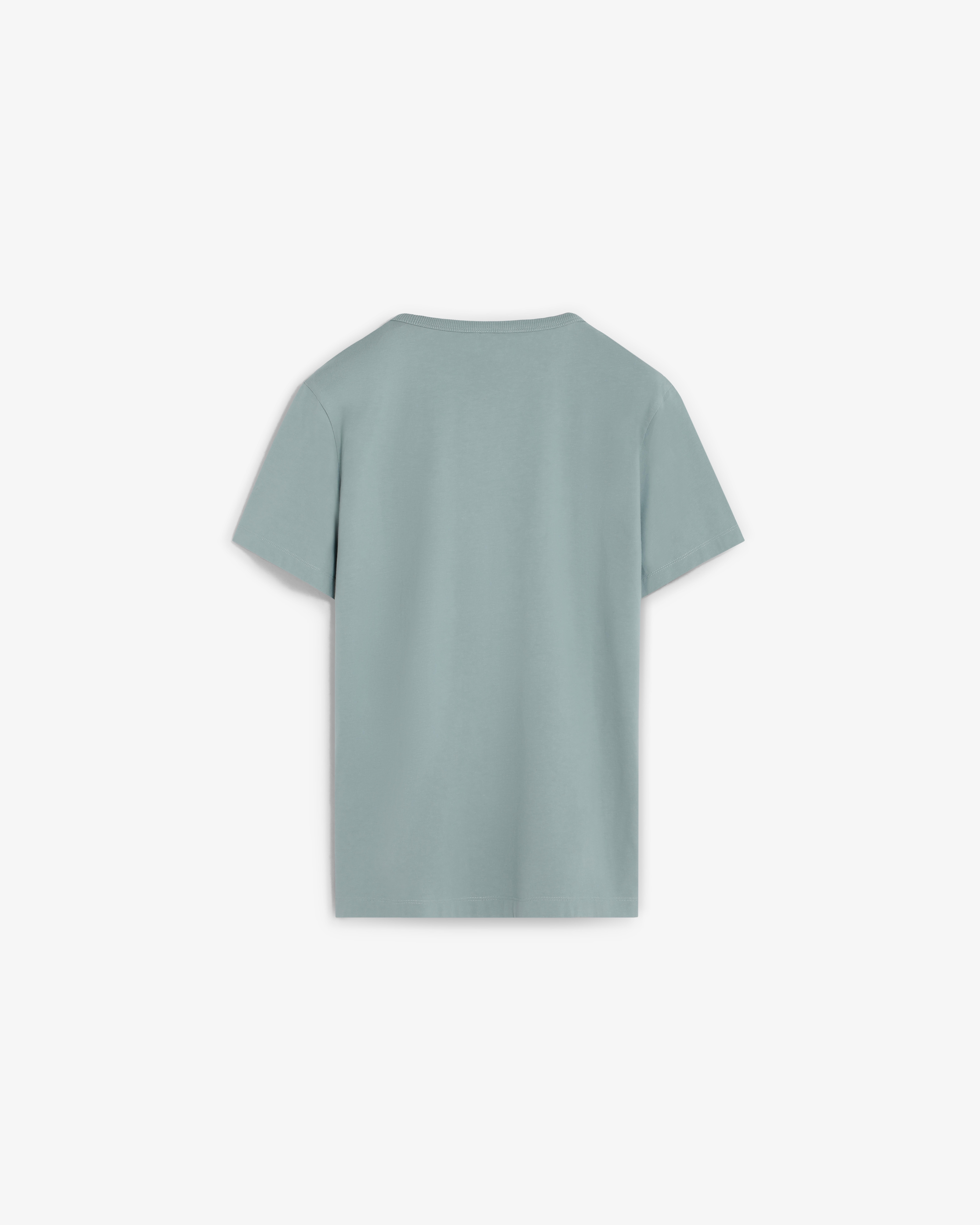T-shirt de Manga Curta com Logo Frontal e Corte Regular Fit Azul-claro-6