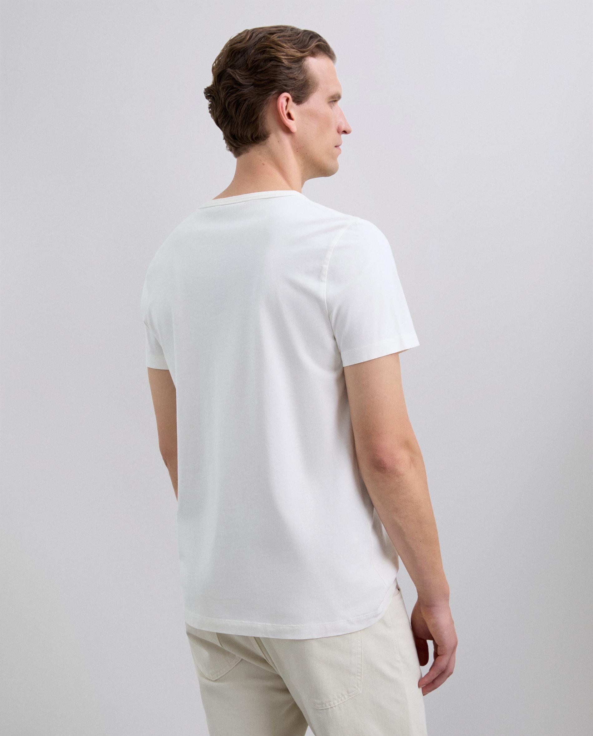 T-shirt de Manga Curta com Logo Frontal e Corte Regular Fit Branco-2