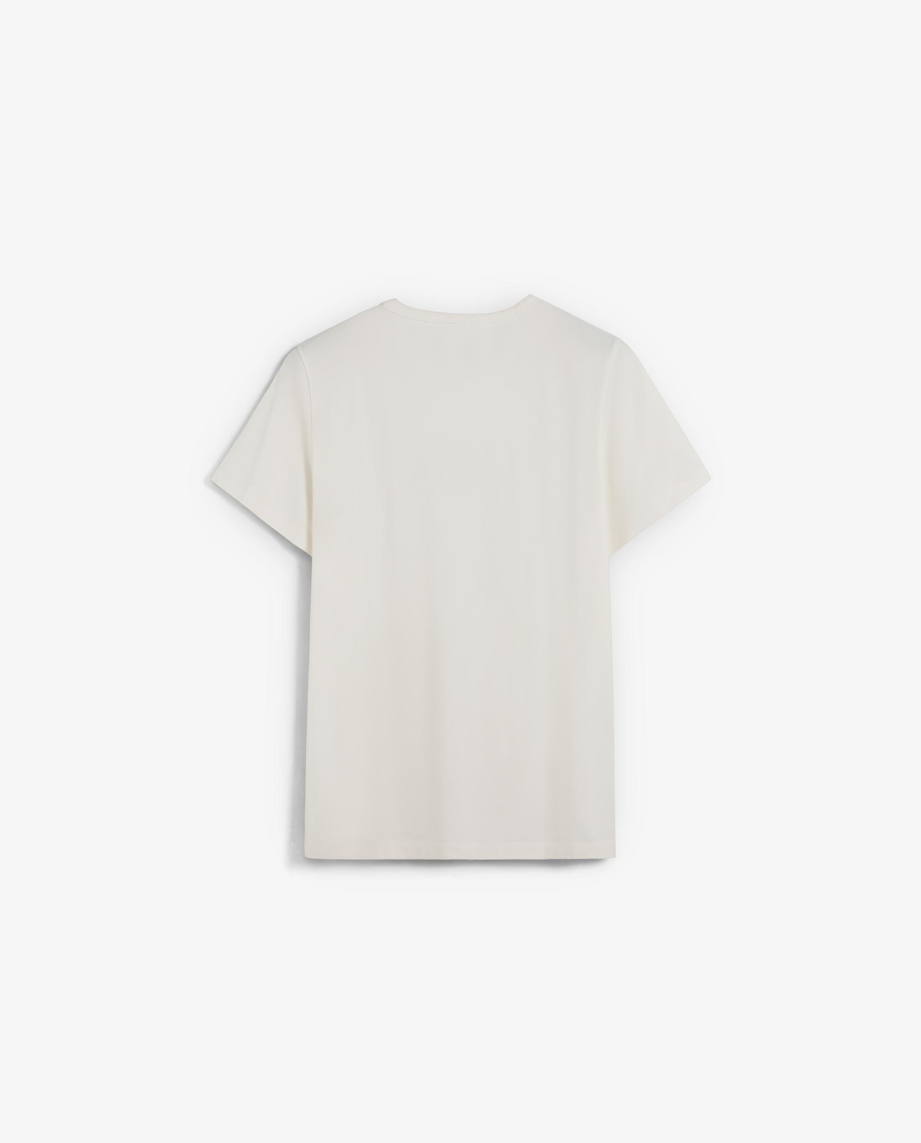 T-shirt de Manga Curta com Logo Frontal e Corte Regular Fit Branco-6