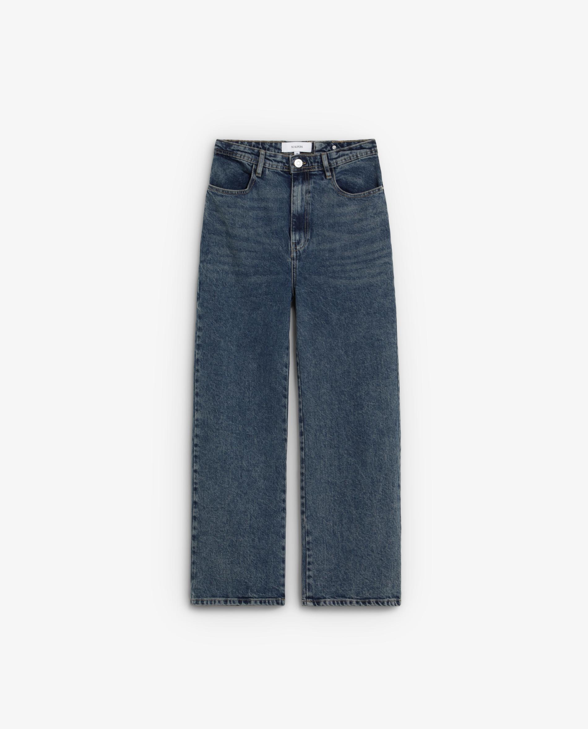 Imagem 0 de Jeans Largos Relaxed Fit de Cintura Subida