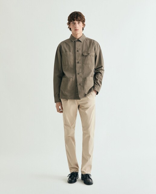 Imagem 0 de Calças Chino Regular com Pinças