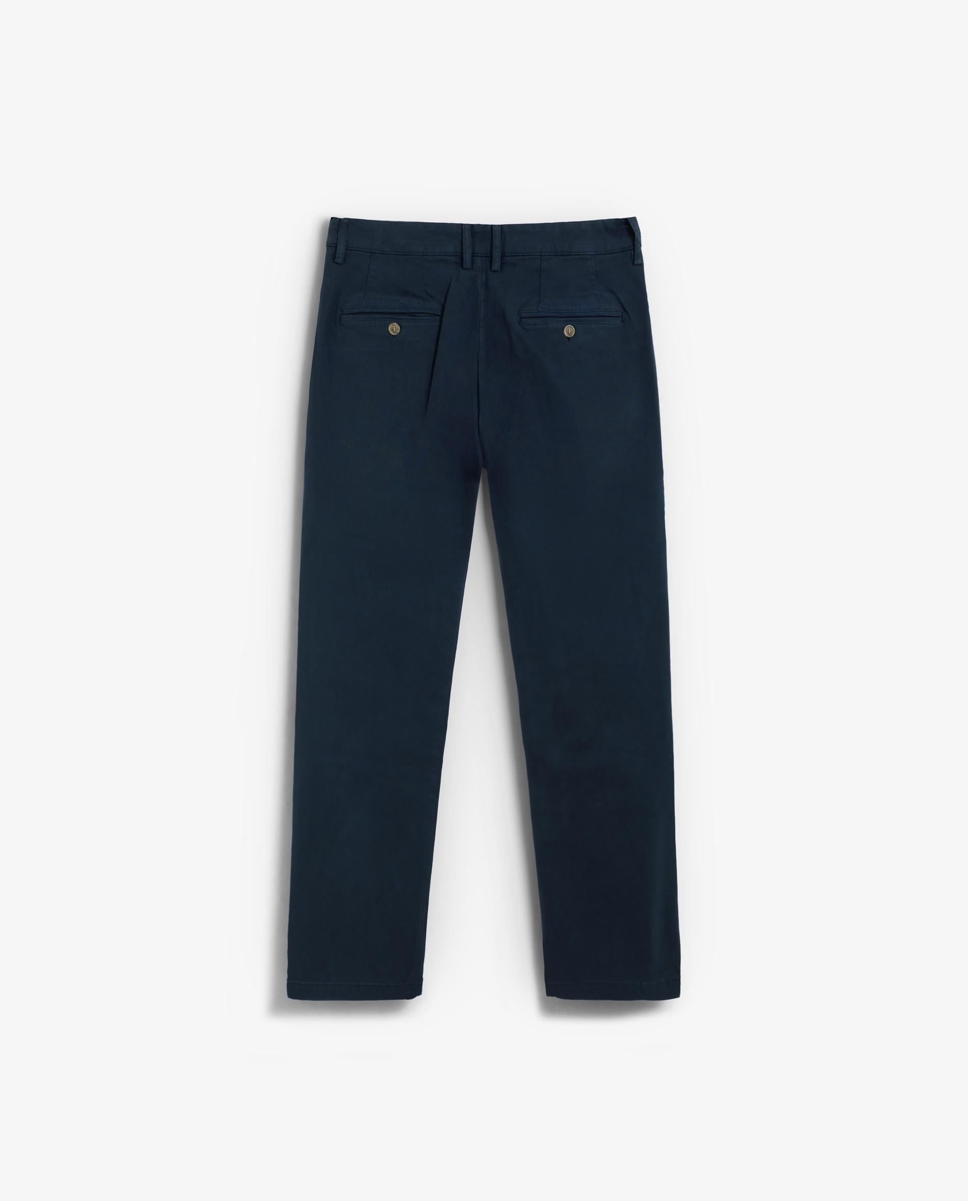 Calças Chino Folgadas com Pregas Navy-6