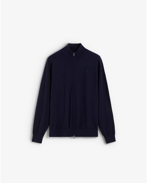 Imagem 0 de Casaco de Malha com Gola Alta e Fecho Zip