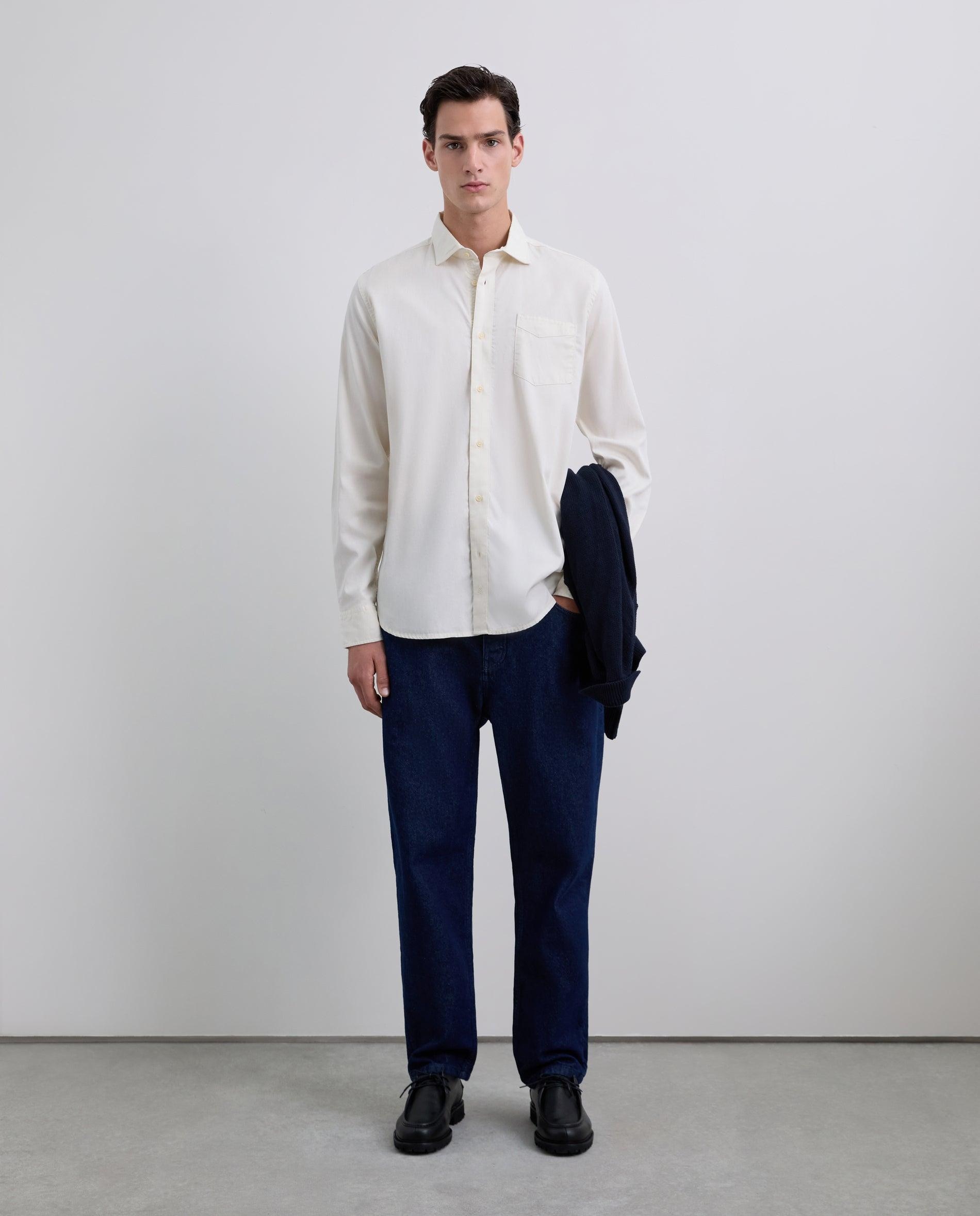 Camisa Regular Fit Lisa Creme-2