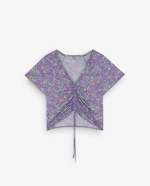 Imagem 0 de Blusa Infantil com Franzido Frontal e Gola em V