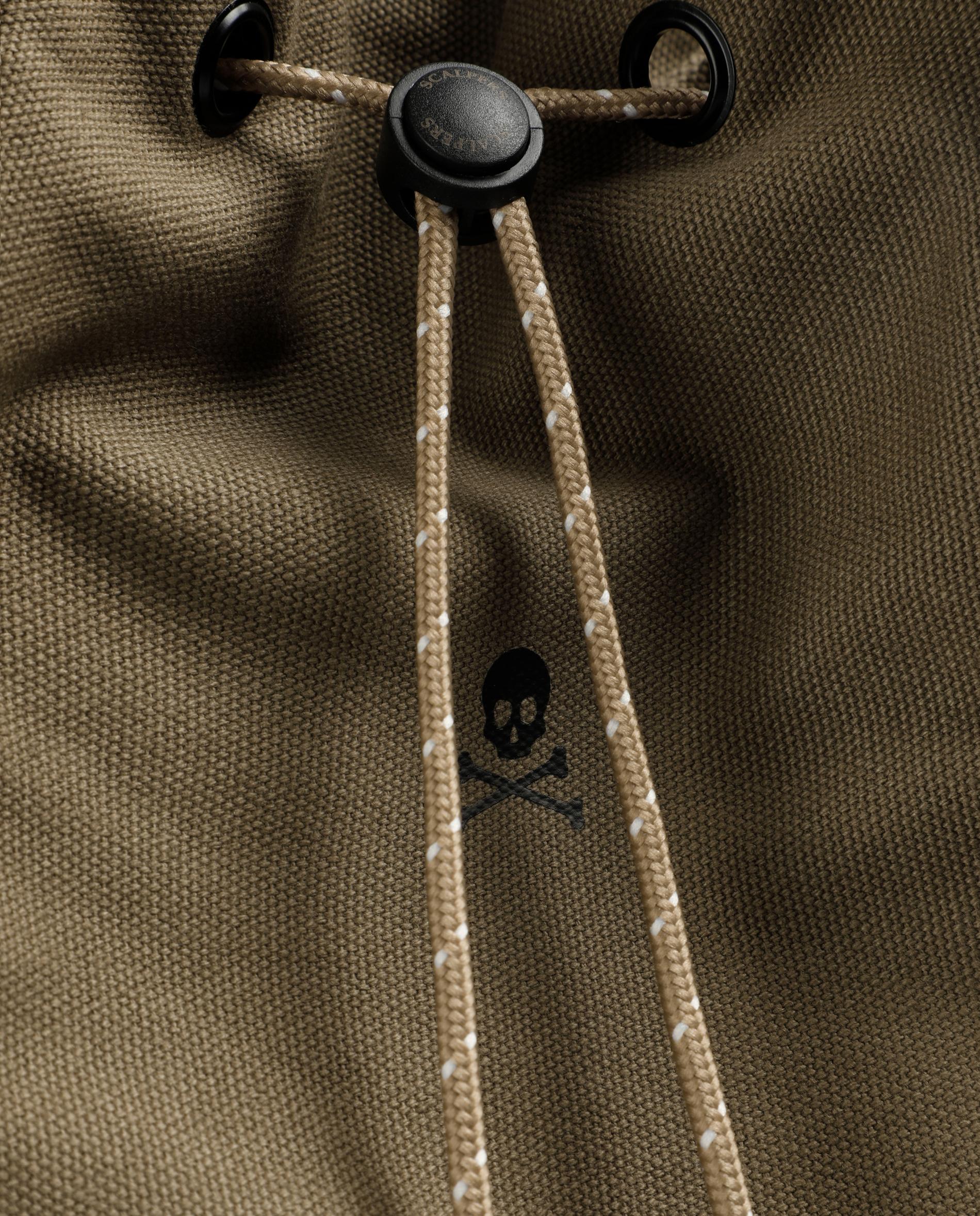 Mochila Estilo Tote de Algodão com Alças Compridas para Ombro Pedra-4