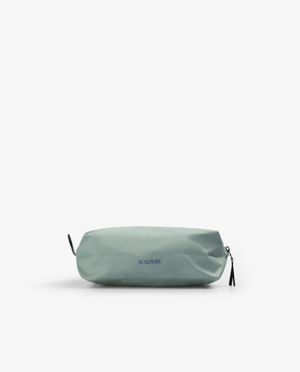 Necessaire com Tiradores Laterais e Logo Verde-claro-2