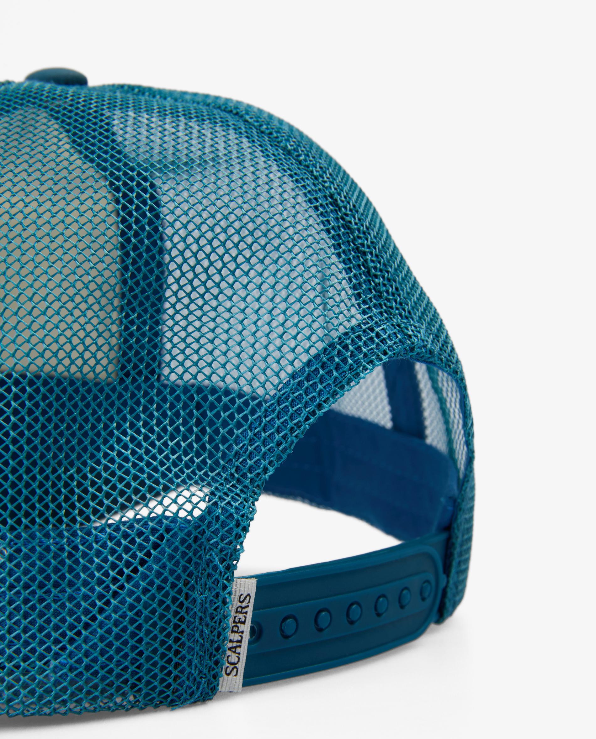 Boné Trucker Ajustável com Patch Frontal Azul-oceano-4