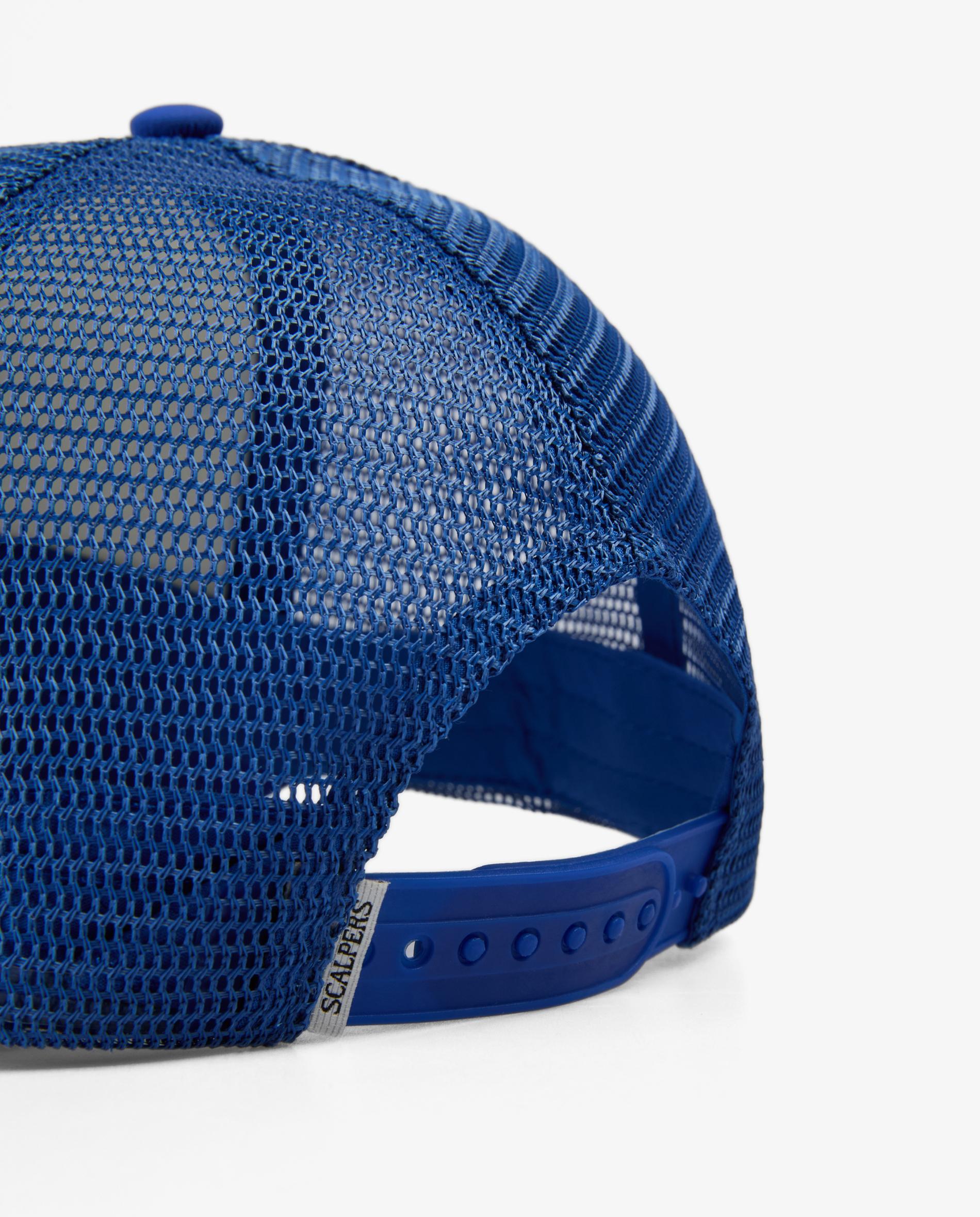 Boné Trucker Ajustável com Patch Frontal Azul-4